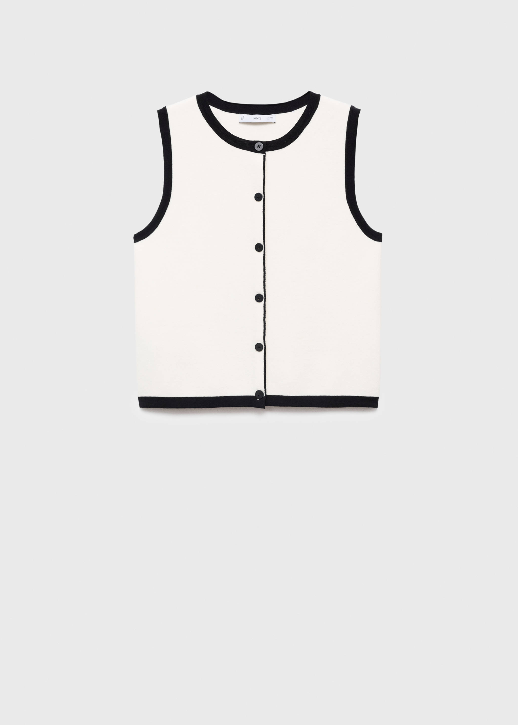 Knitted waistcoat with contrast detail - Article without model