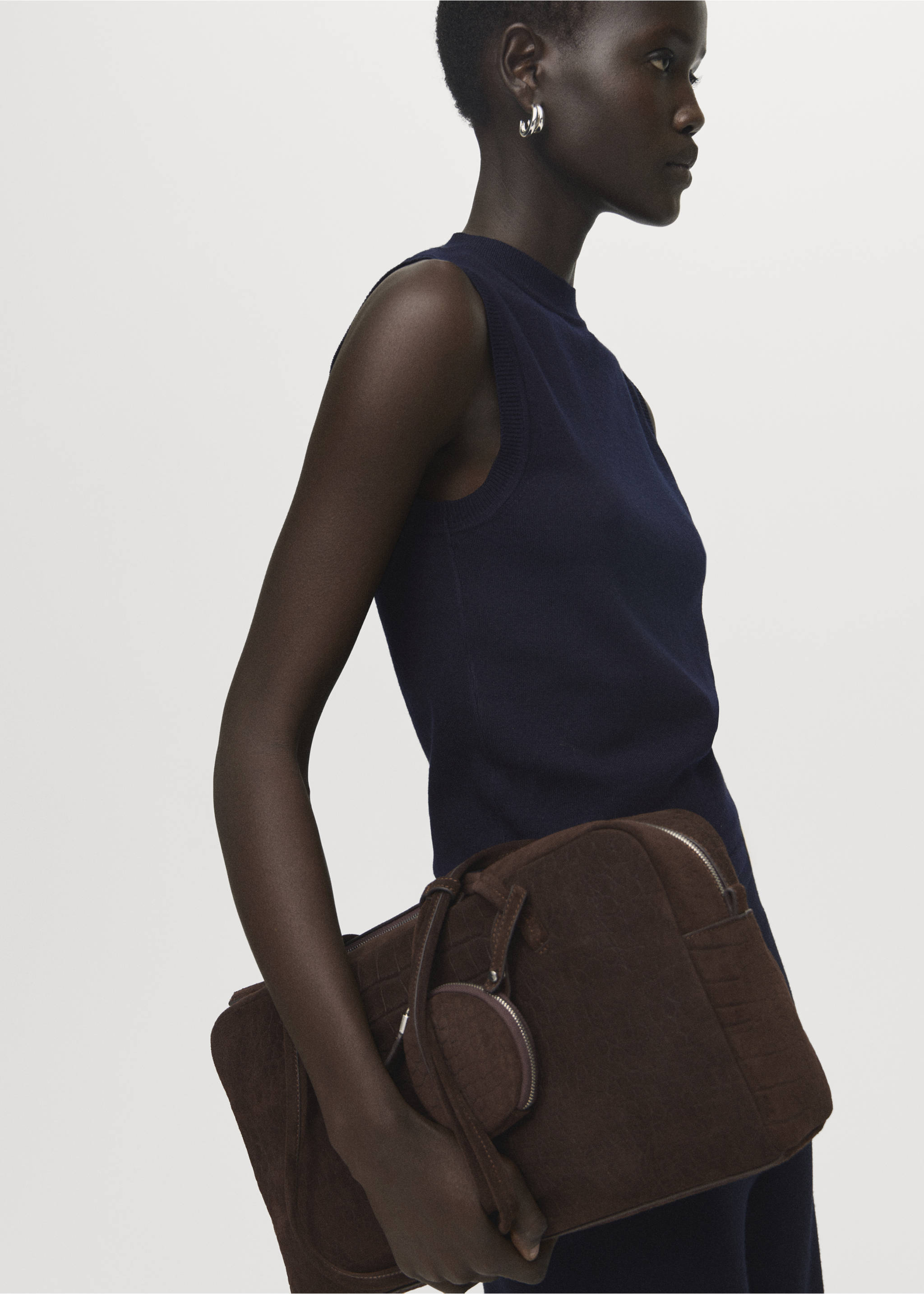 Fine-knit top - Details of the article 4, Navy. Ref: 17044086-00.