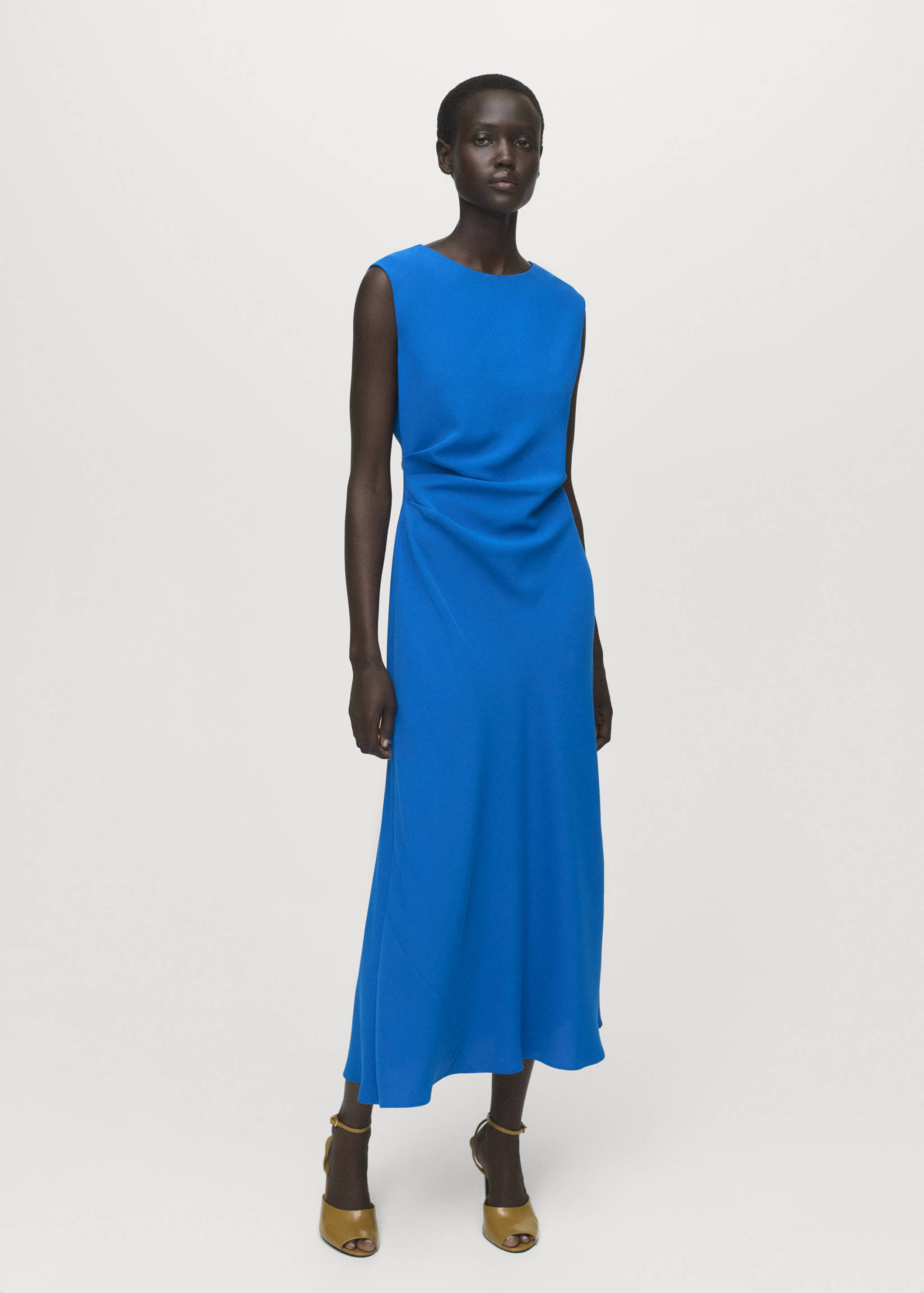 Ruched midi dress - General plane