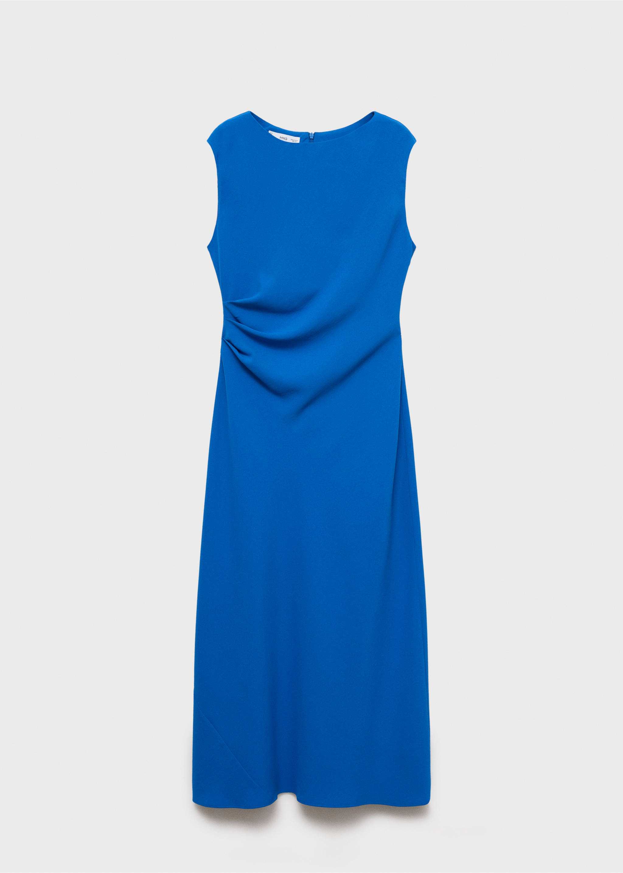 Ruched midi dress - Article without model, Blue. Ref: 17044087-00.