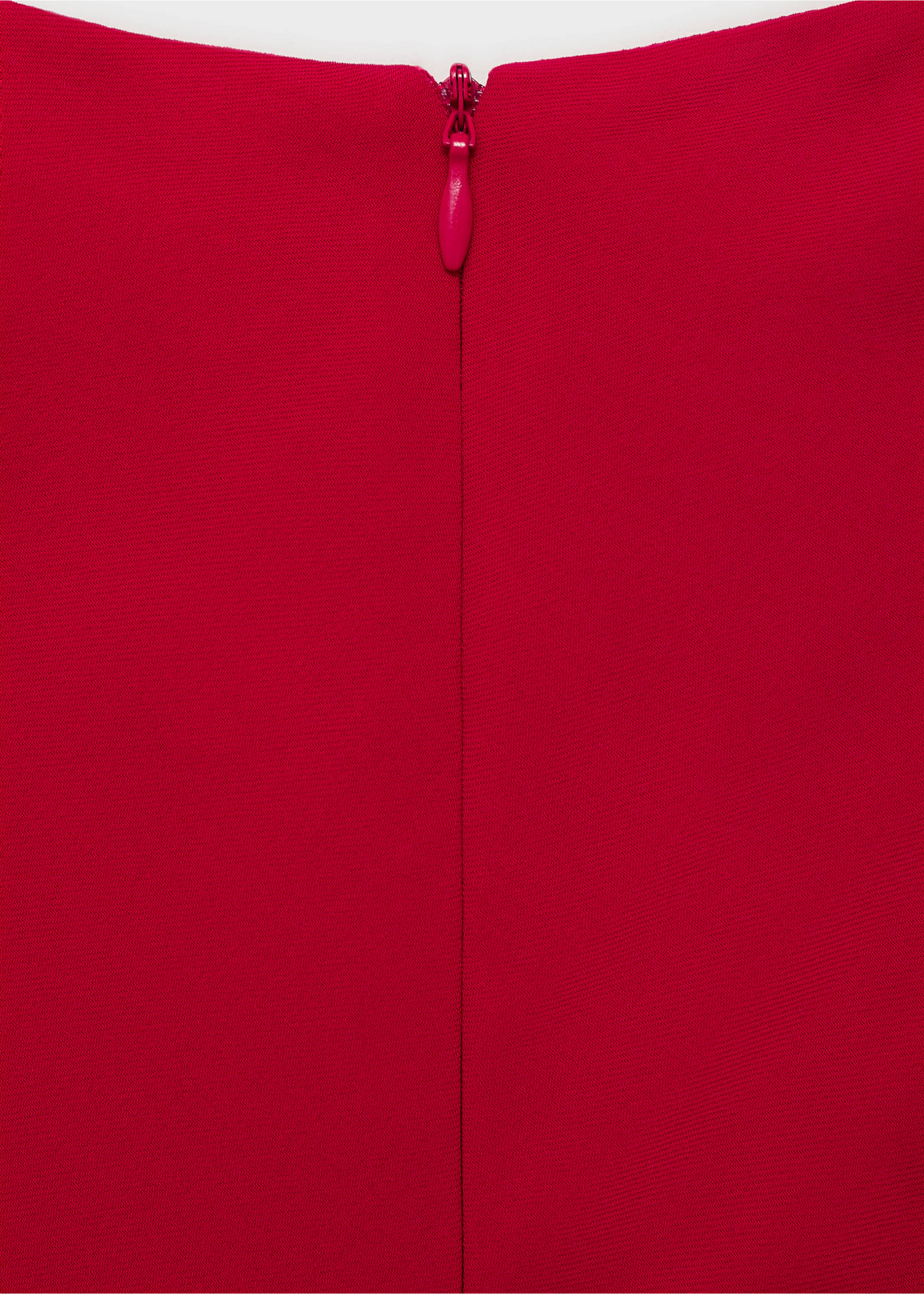 Ruched midi dress - Details of the article 0, Red. Ref: 17044087-00.