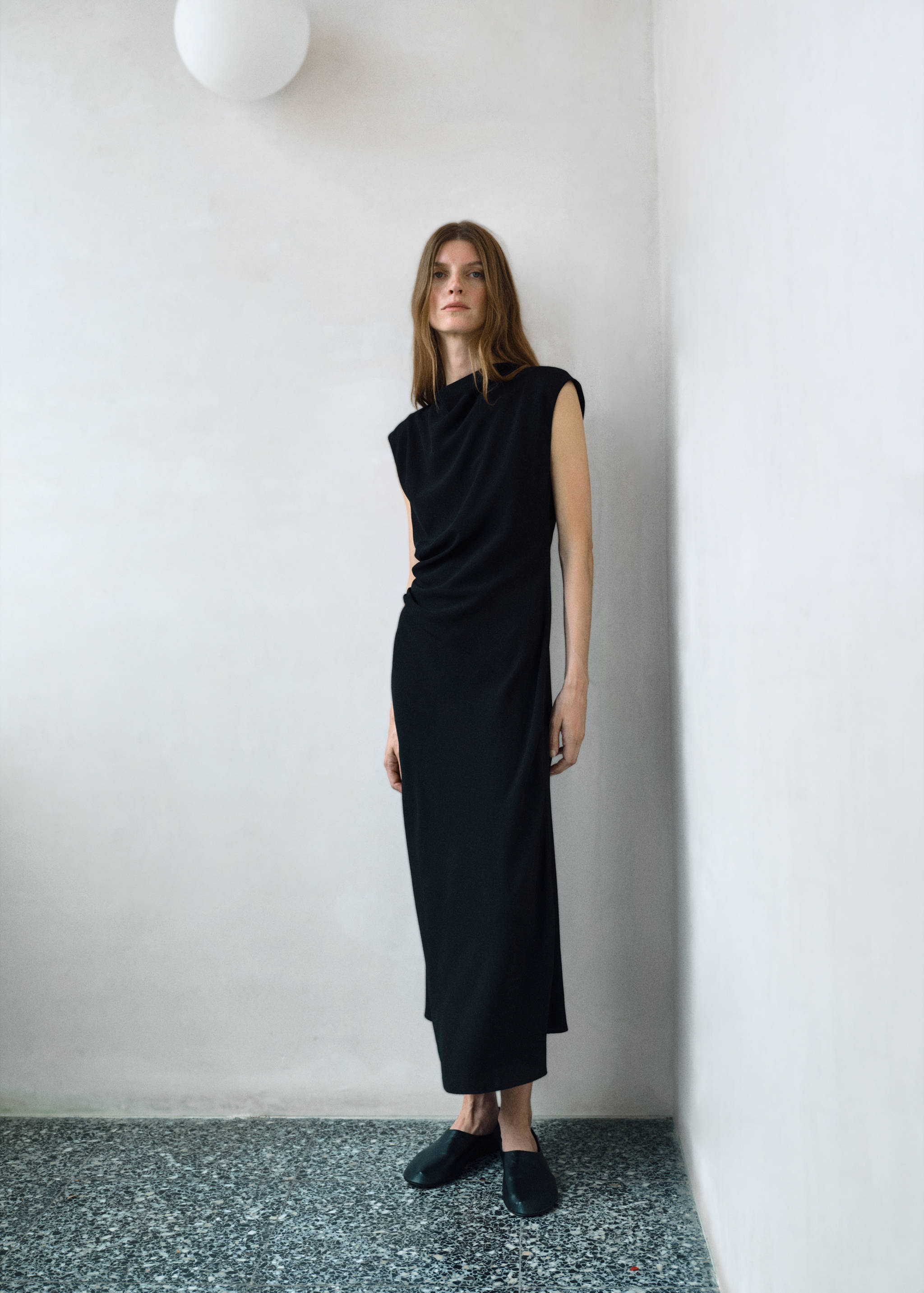 Ruched midi dress - General plane