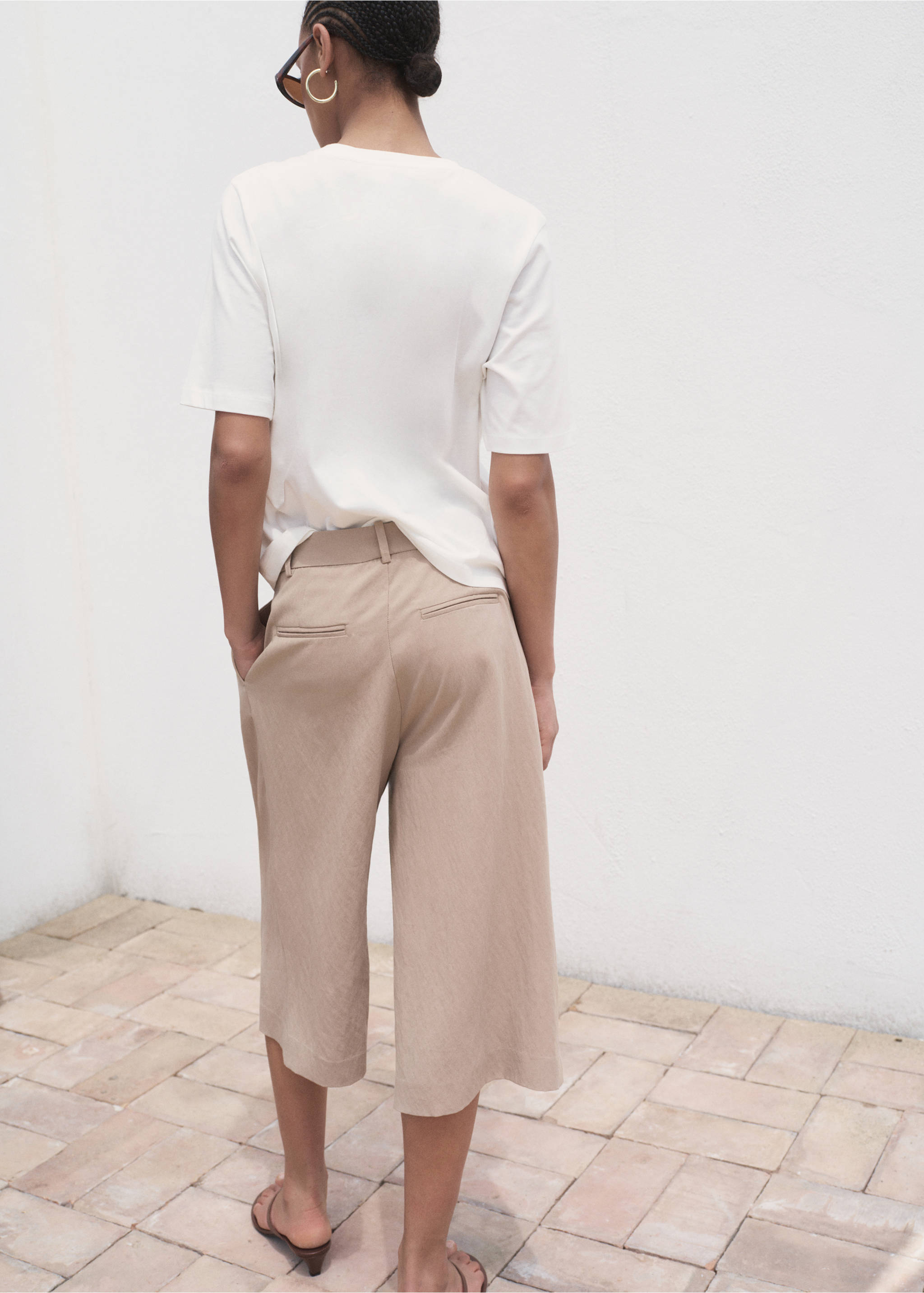 Short-sleeved printed t-shirt - Reverse of the article, Off White. Ref: 17044096-00.