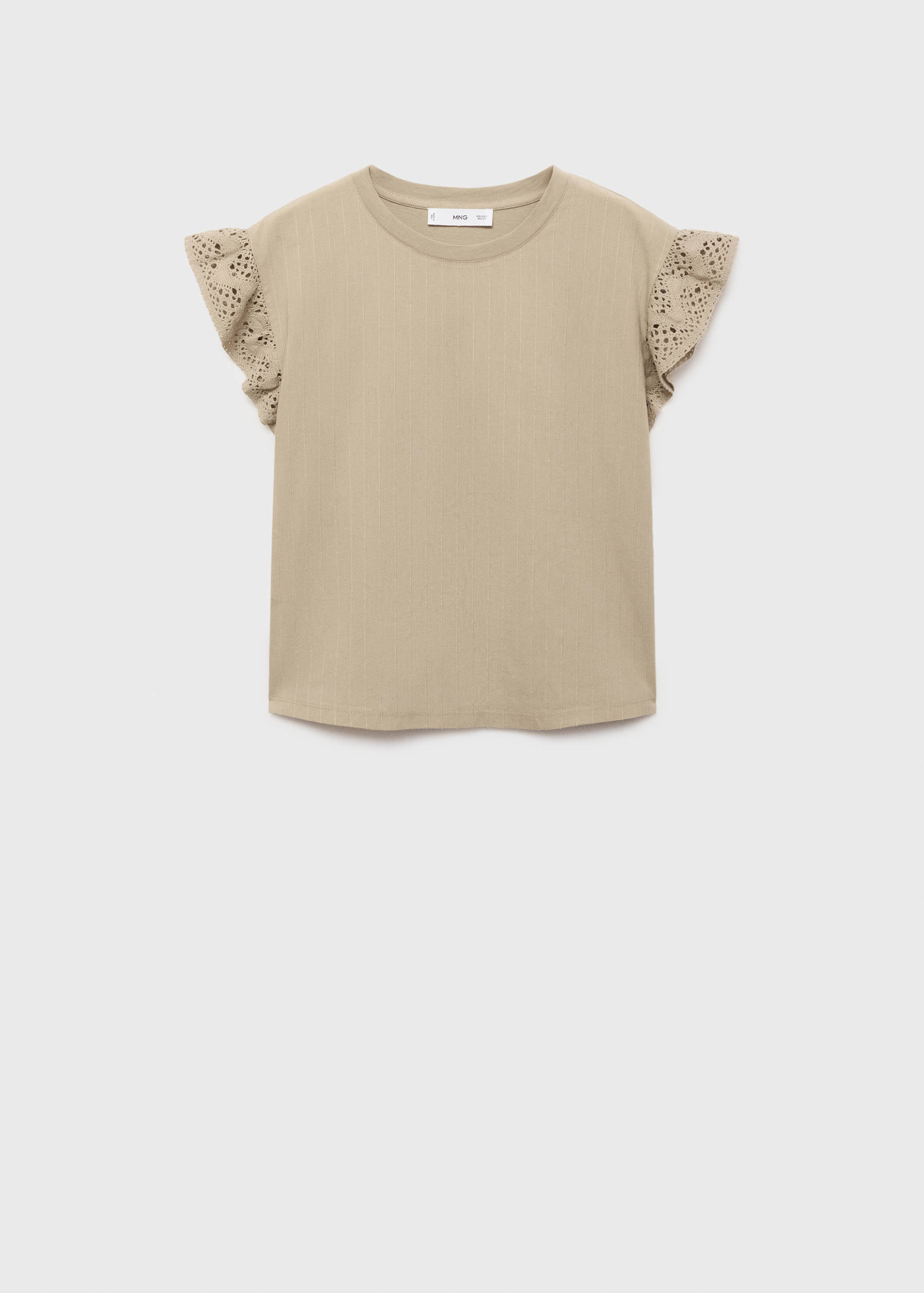 Camiseta manga corta volante calado - Artículo sin modelo