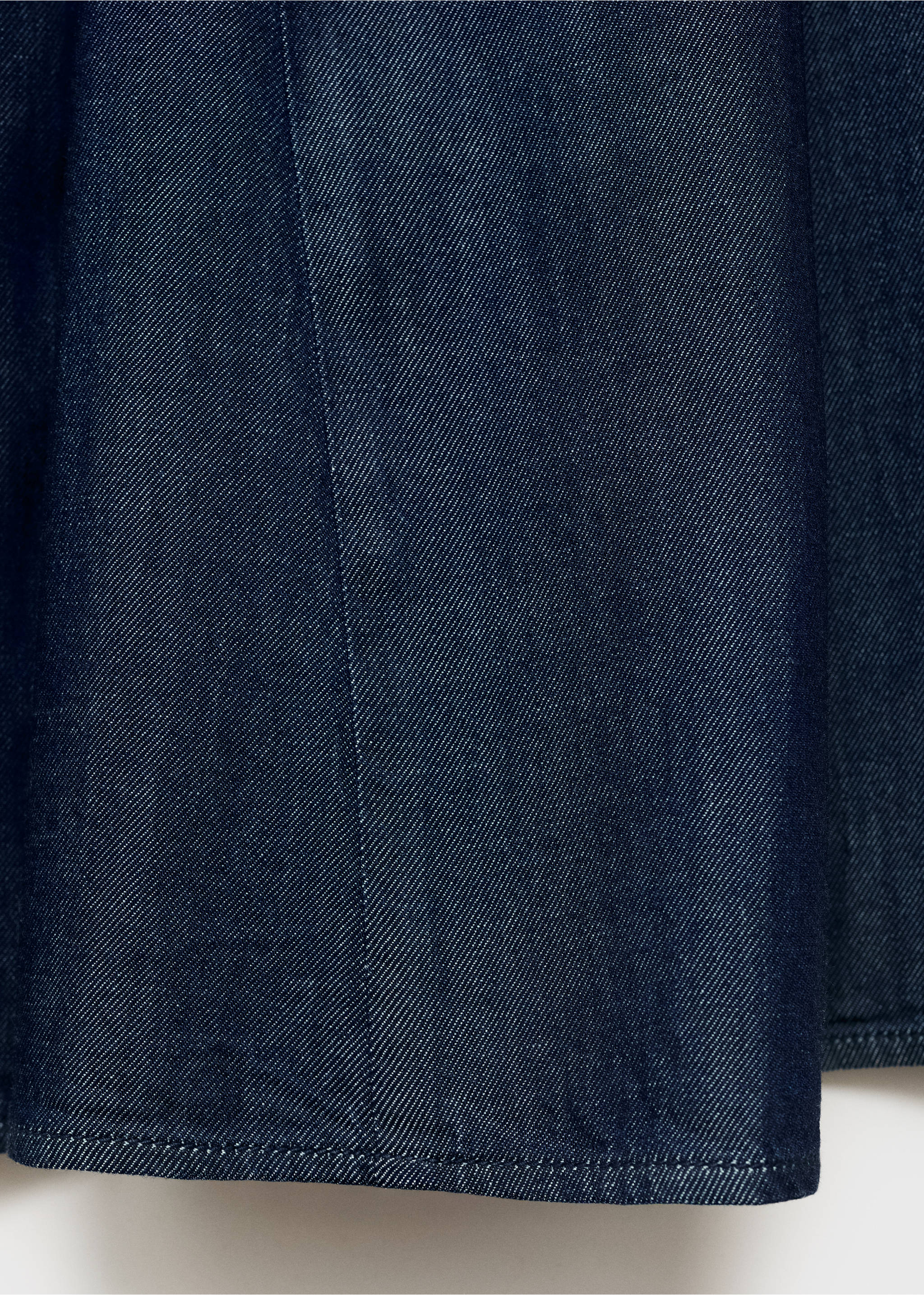 Pleated denim skirt - Details of the article 0, Open Blue. Ref: 17044099-00.