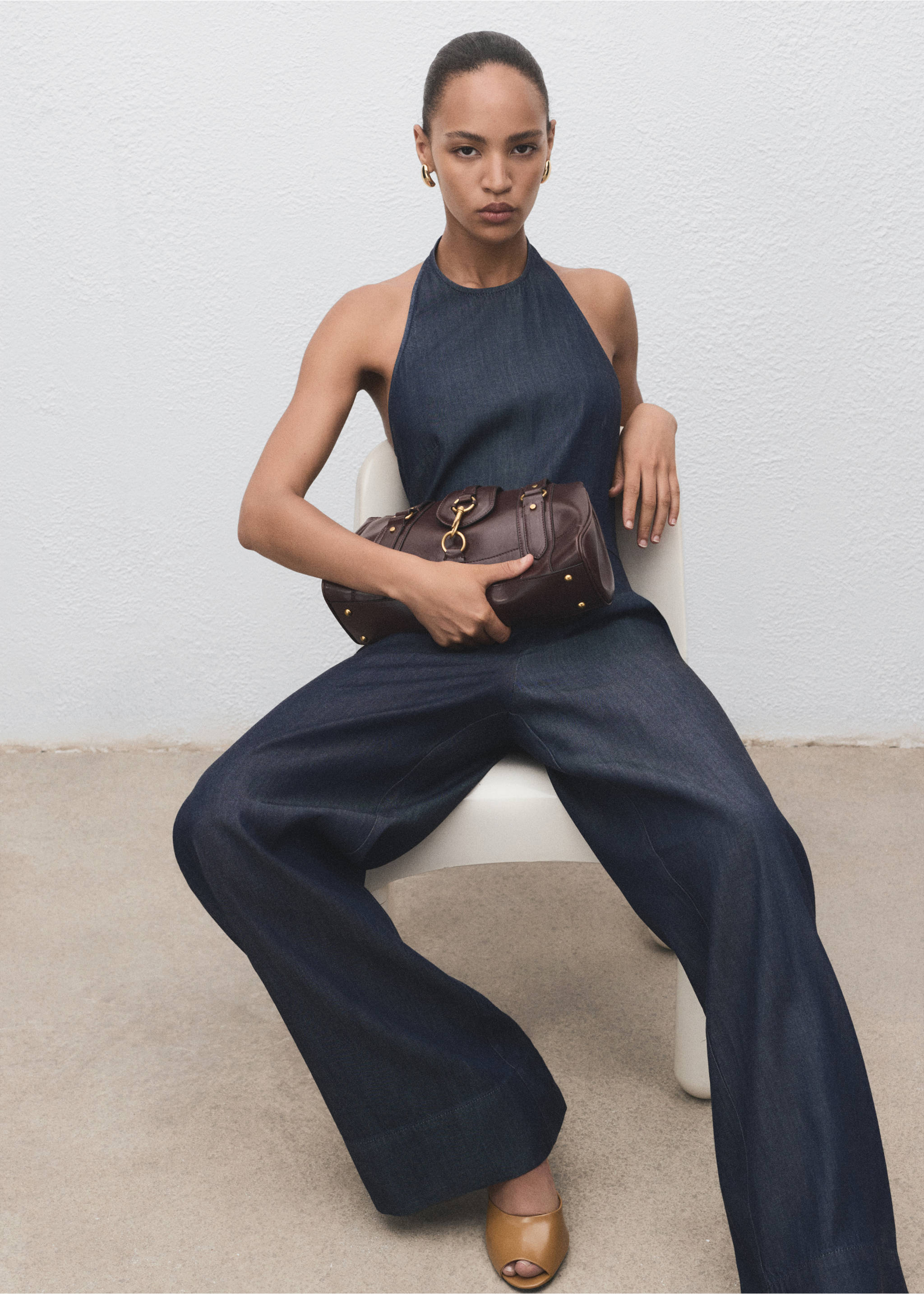 Lyocell denim jumpsuit - Details of the article 6, Open Blue. Ref: 17044102-00.