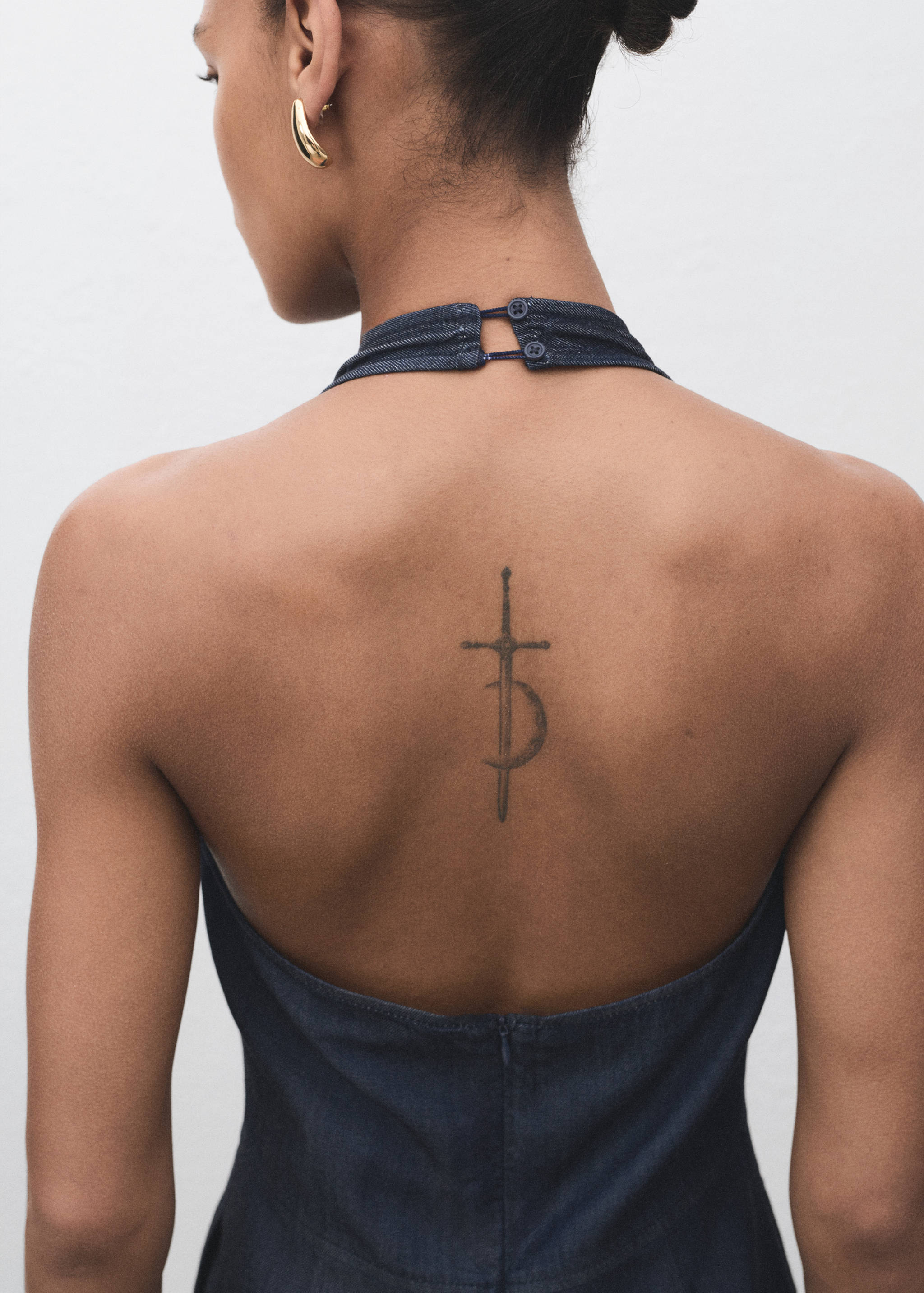 Lyocell denim jumpsuit - Details of the article 2