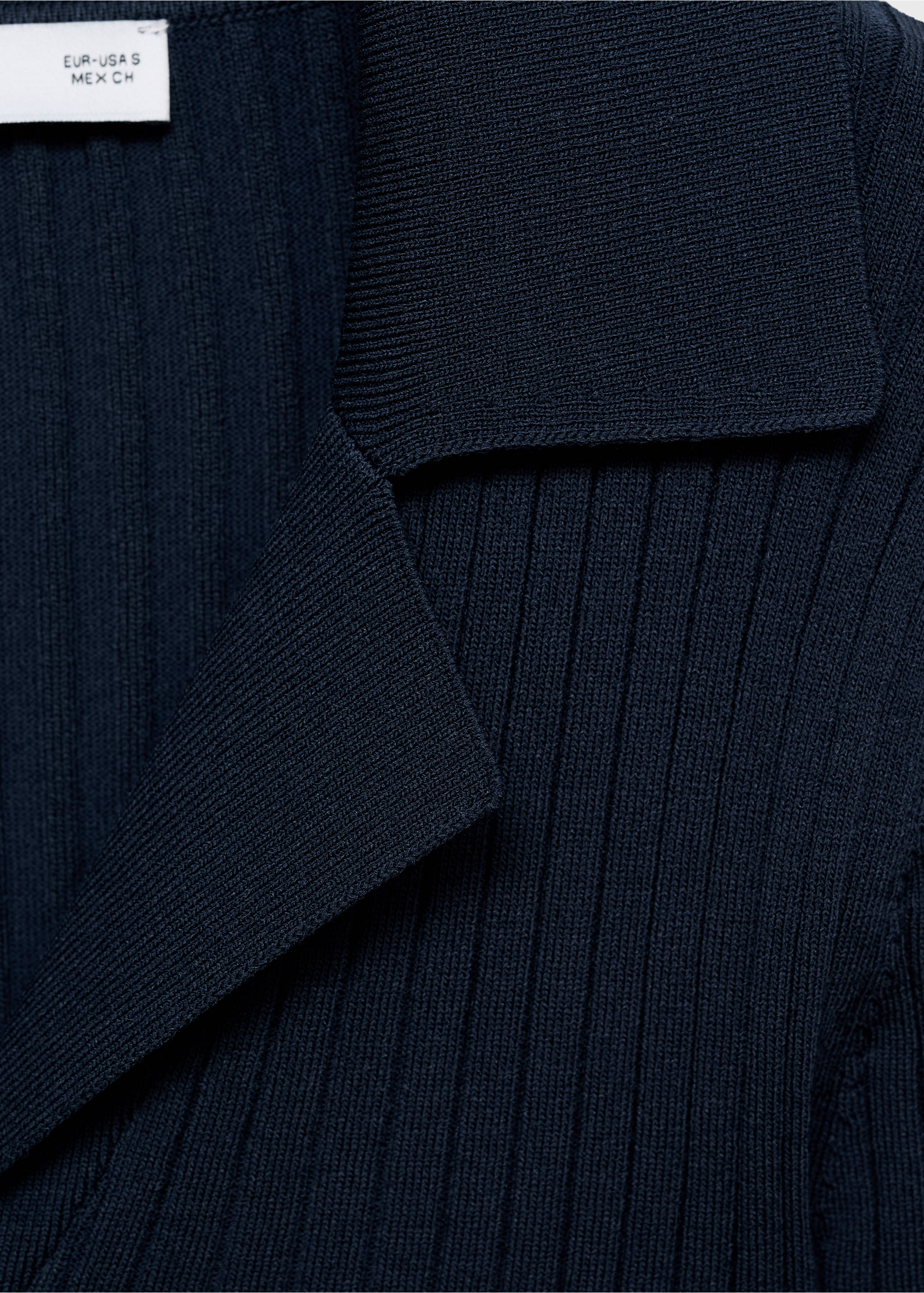 Ribbat slag cardigan - Detaljer om artikeln 8, Navy blå. Ref: 17044103-00.