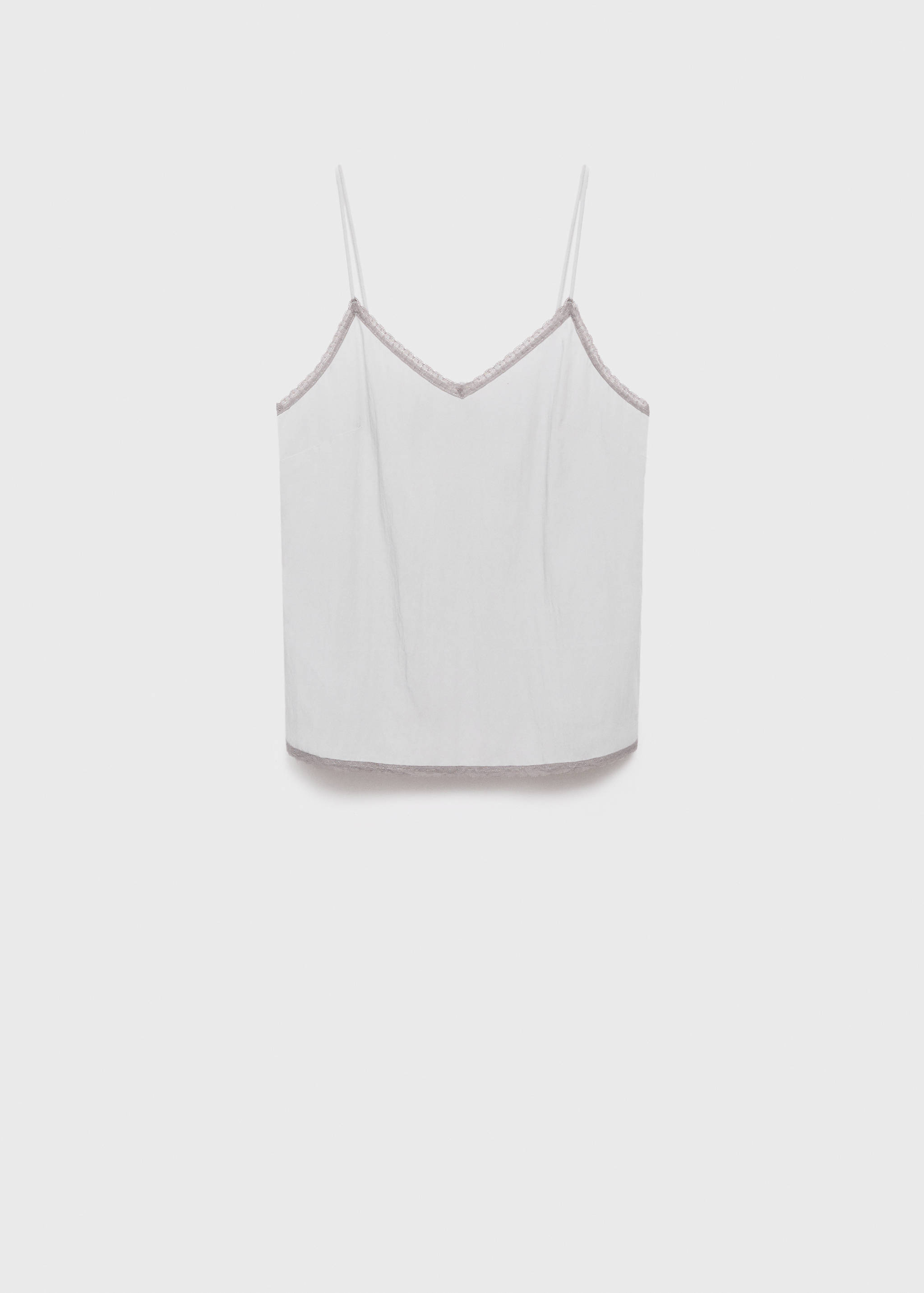 Haut de pyjama en dentelle rapportée - Article sans modèle