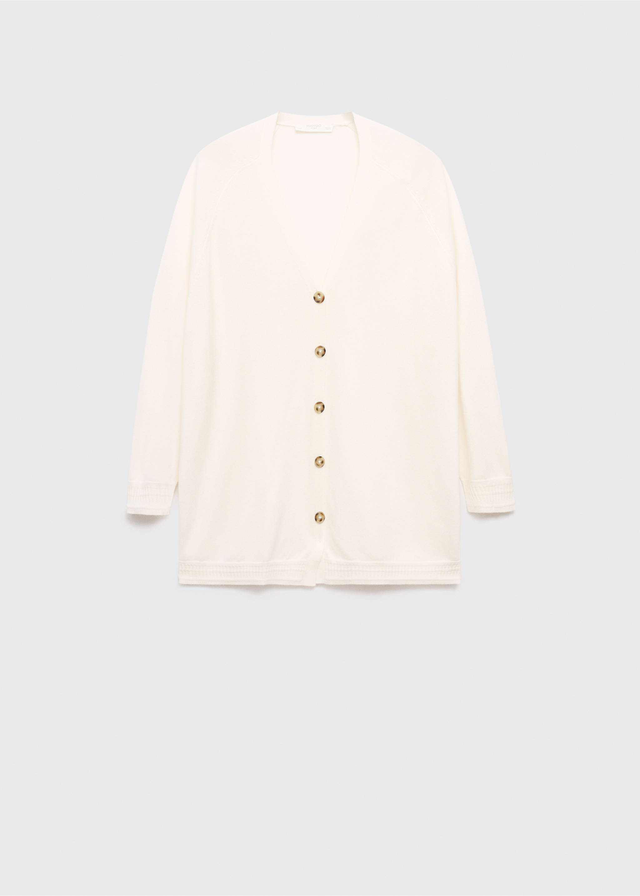 Buttoned wool cardigan - Article without model, Ivory White. Ref: 17044110-00.