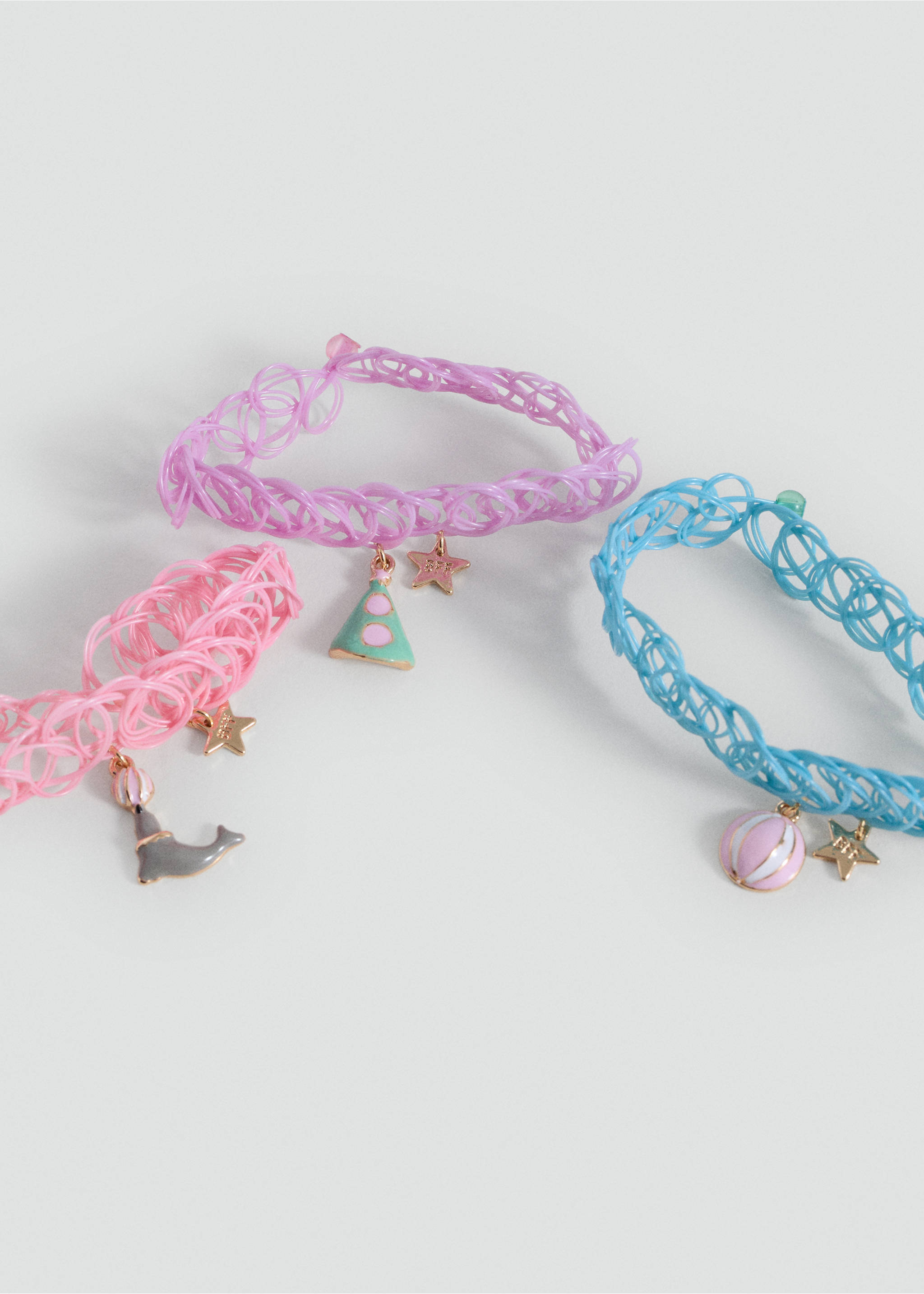 Pack 3 pulseras - Plano medio, Rosa palo. Ref: 17044114-00.