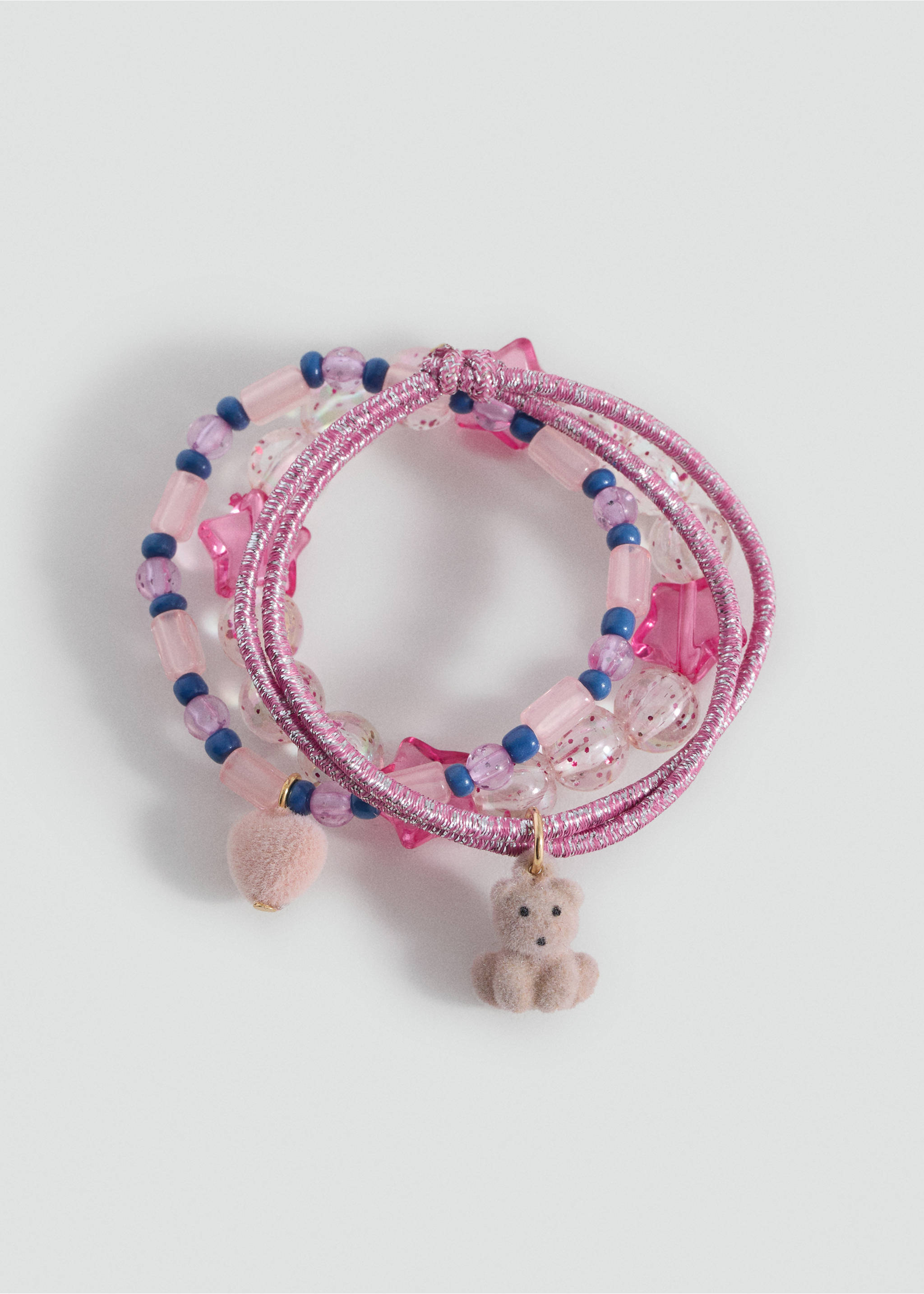 Pack of 3 bracelets - Details of the article 1, Pink. Ref: 17044116-00.
