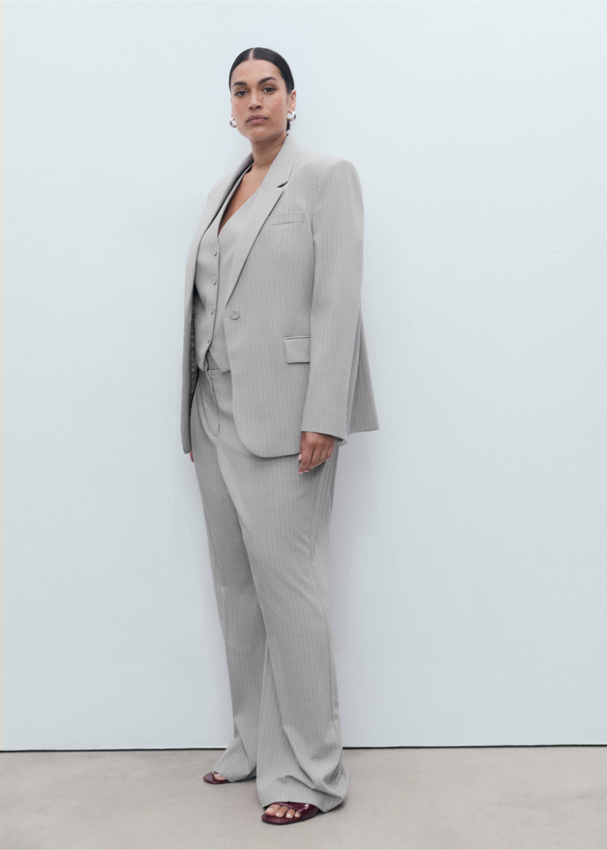 Blazer traje raya diplomática - Detalle del artículo 3, Gris. Ref: 17044120-00.