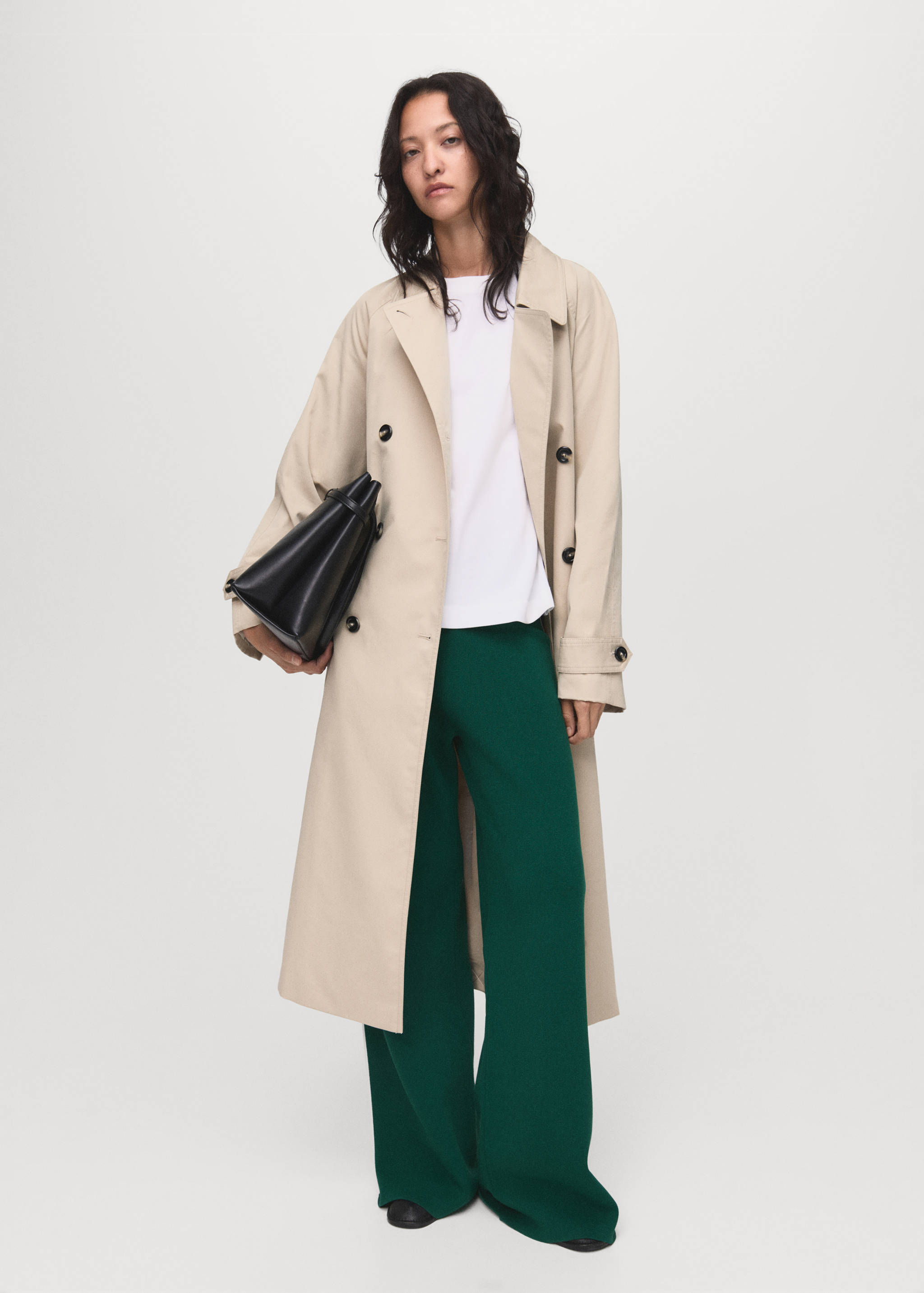 Fine-knit straight-fit trousers - General plane