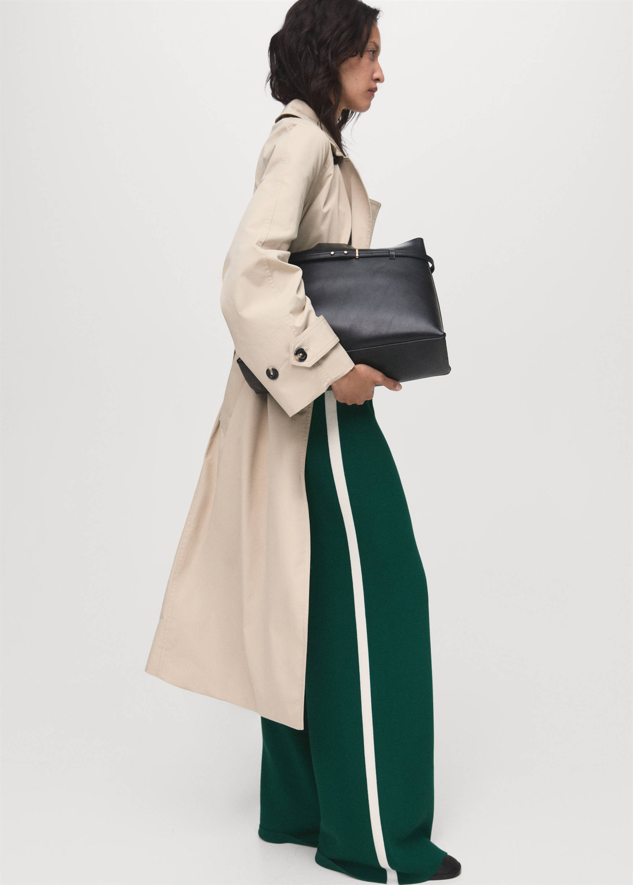 Fine-knit straight-fit trousers - Details of the article 3