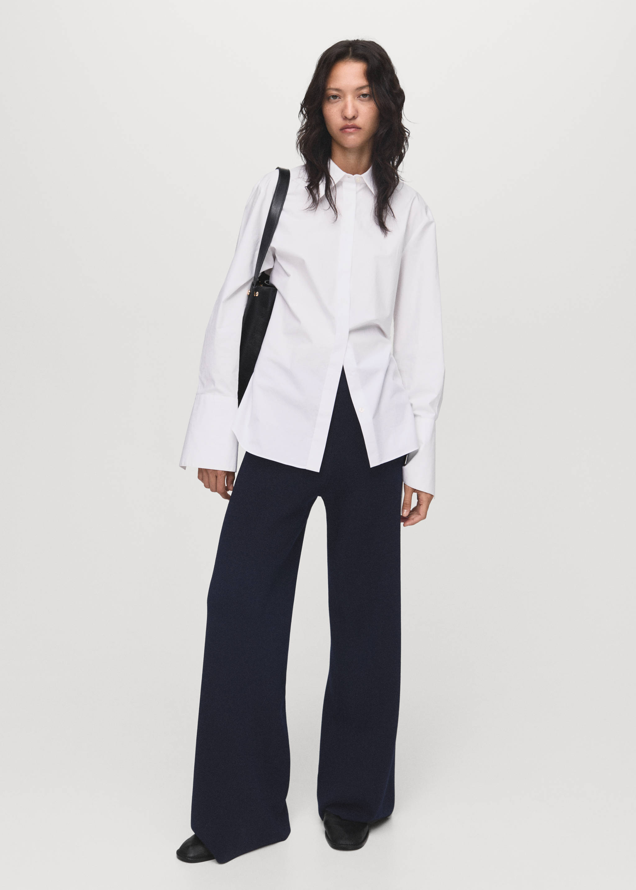 Fine-knit straight-fit trousers - General plane