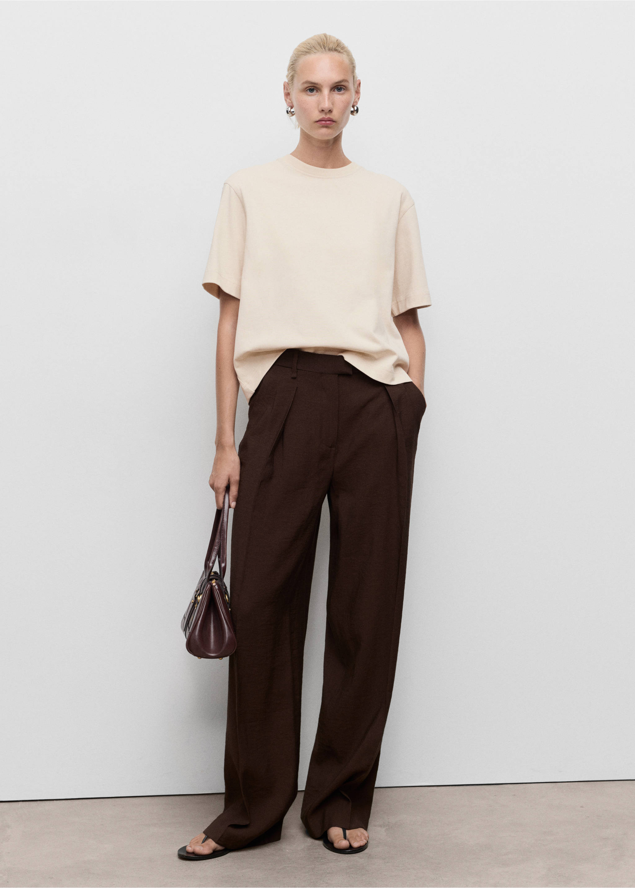 Oversized cotton t-shirt - General plane, Light/Pastel Grey. Ref: 17044141-00.