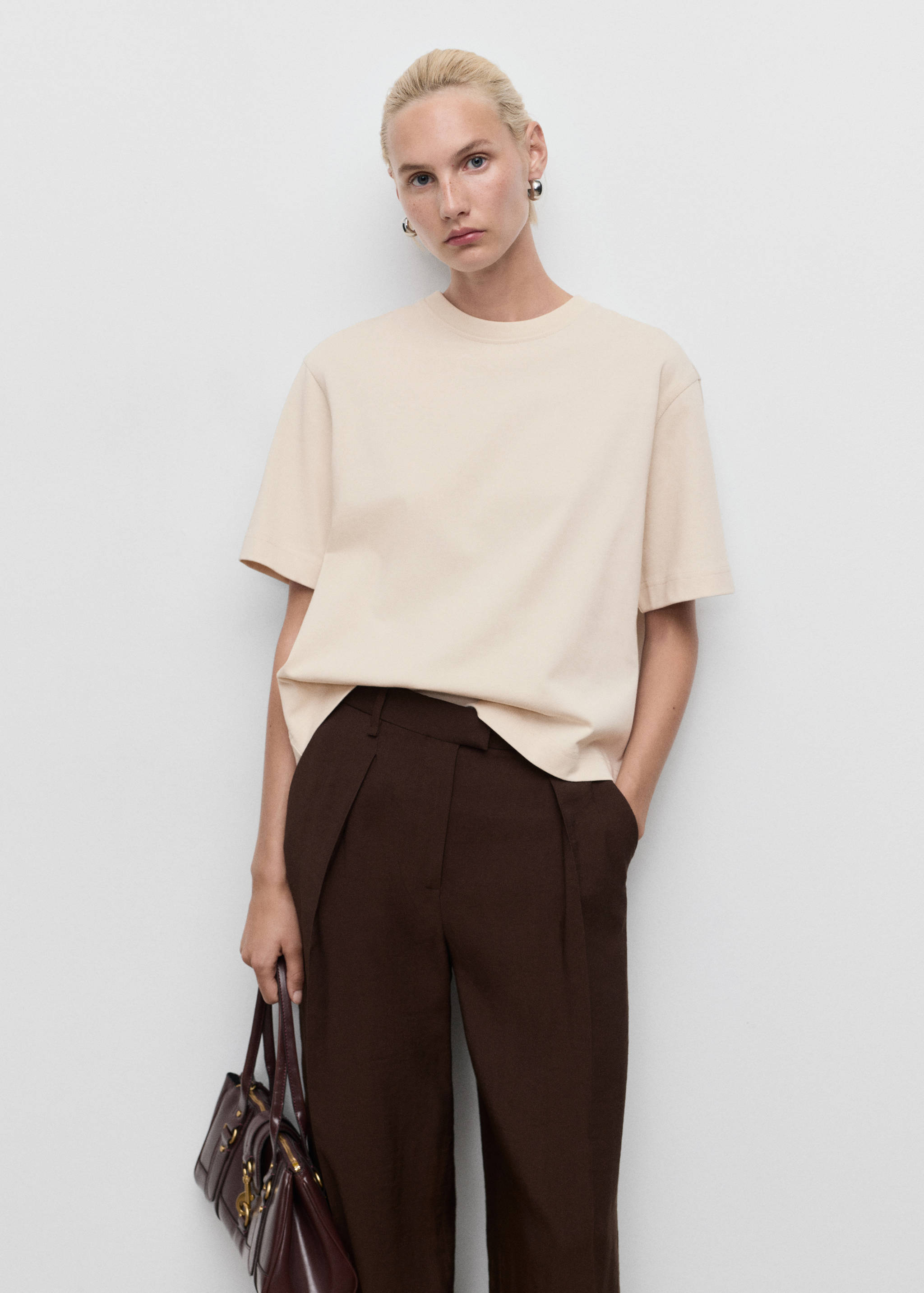 Camiseta algodón oversize - Plano medio