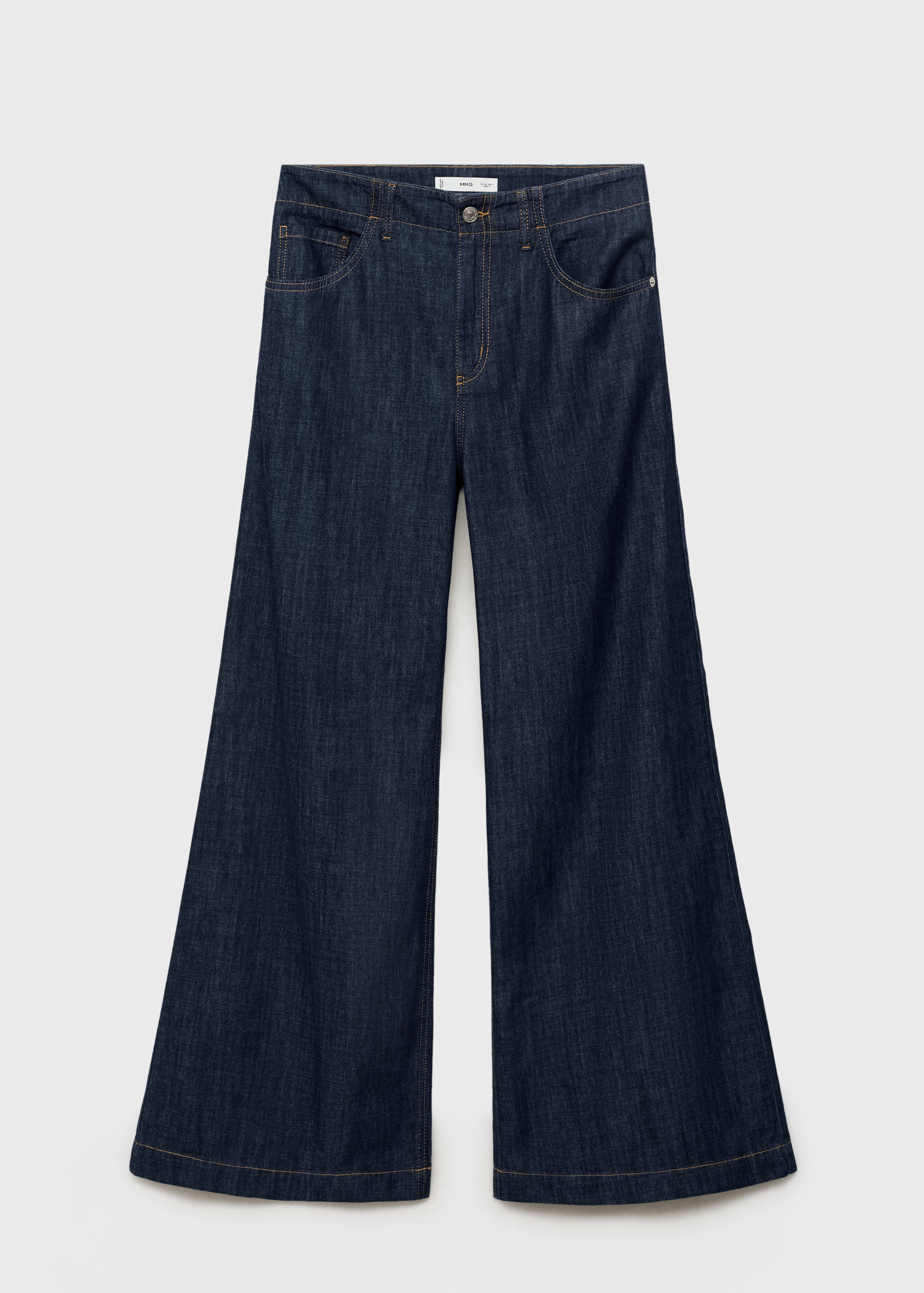 Wide leg mid-rise jeans - Article without model