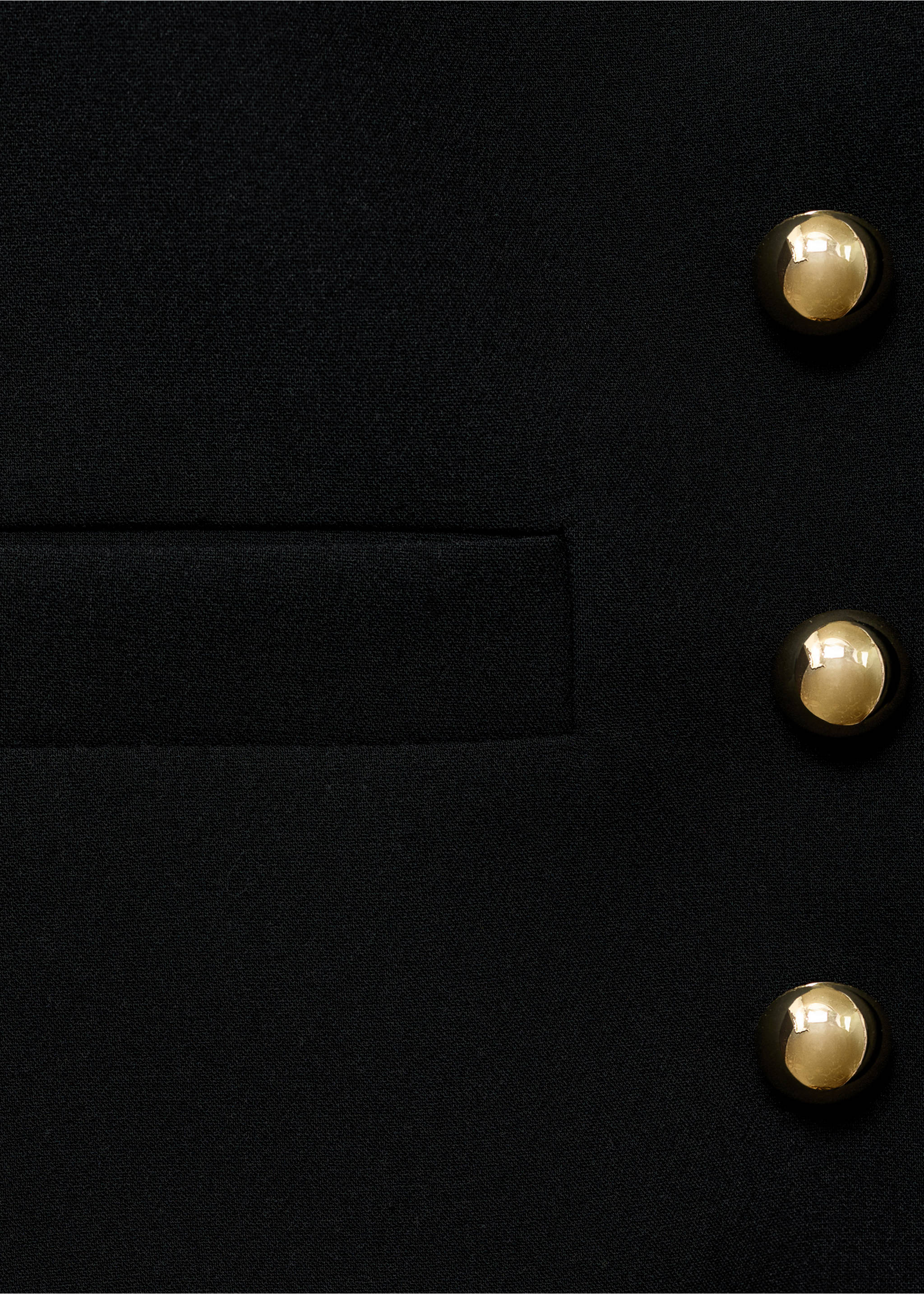 Veste crop boutons - Détail de l'article 8, Noir. Ref: 17044144-00.