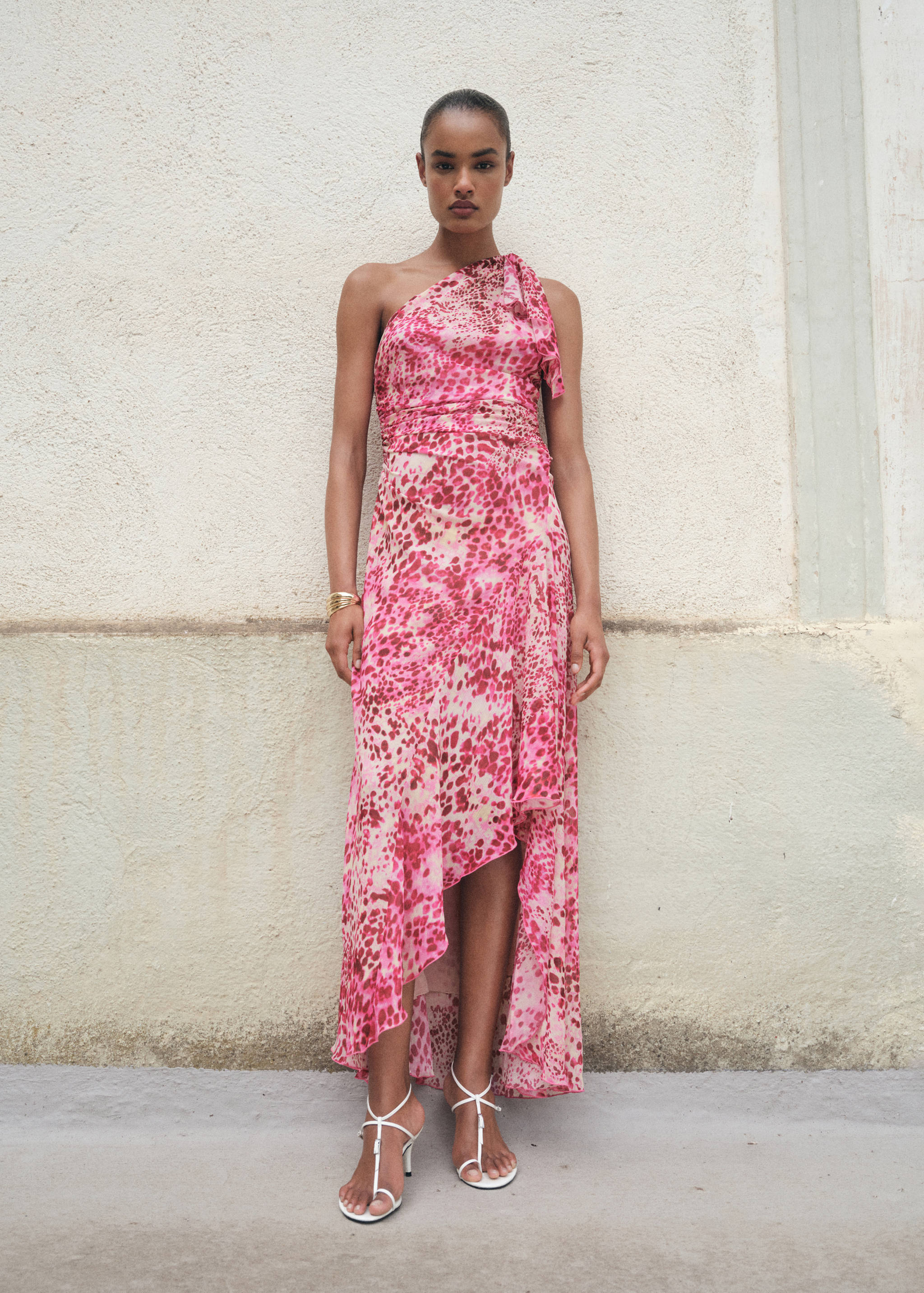 Vestit asimètric animal print - Pla general