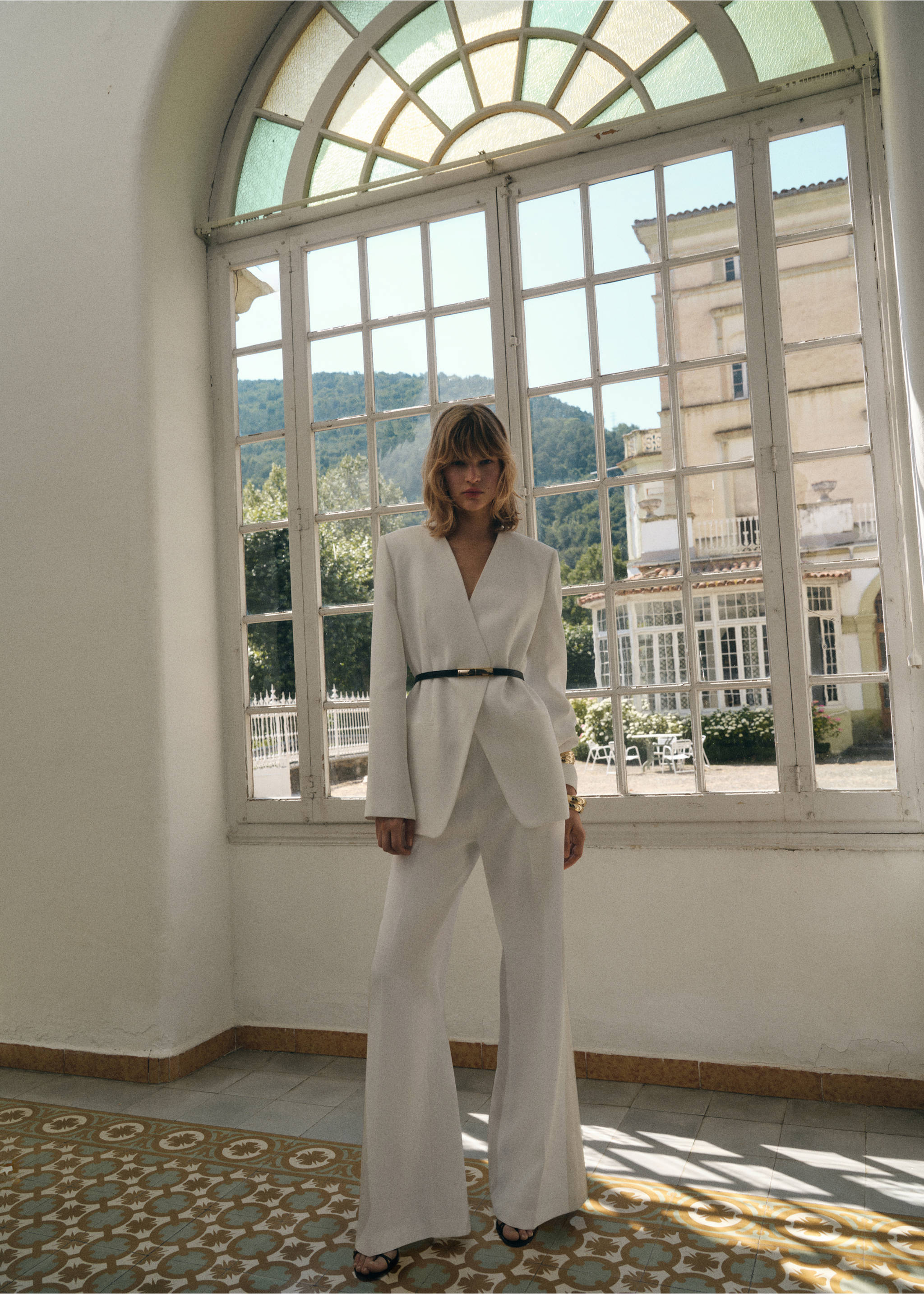 Double-breasted suit blazer - General plane, White. Ref: 17044147-00.
