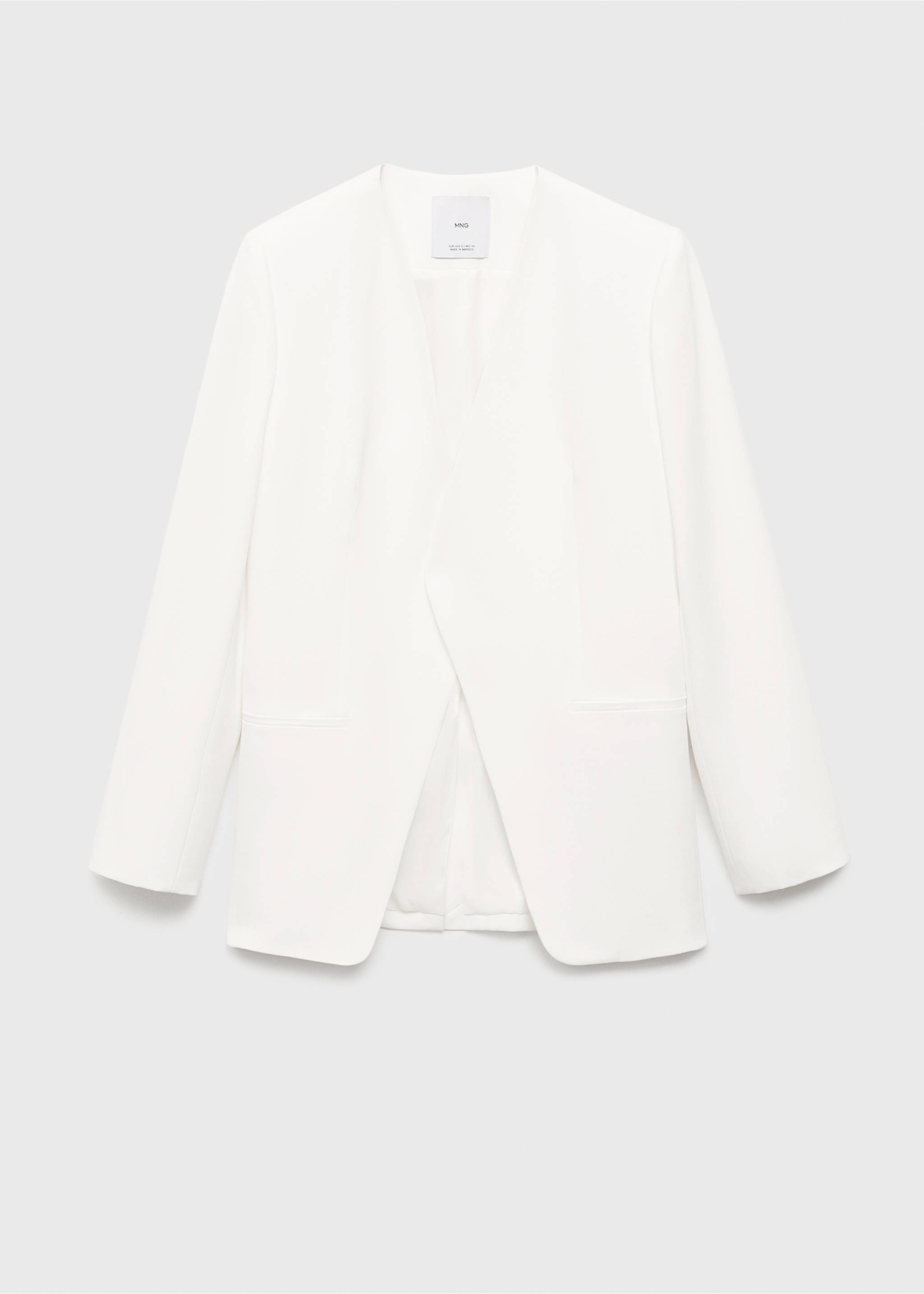 Double-breasted suit blazer - Article without model, White. Ref: 17044147-00.