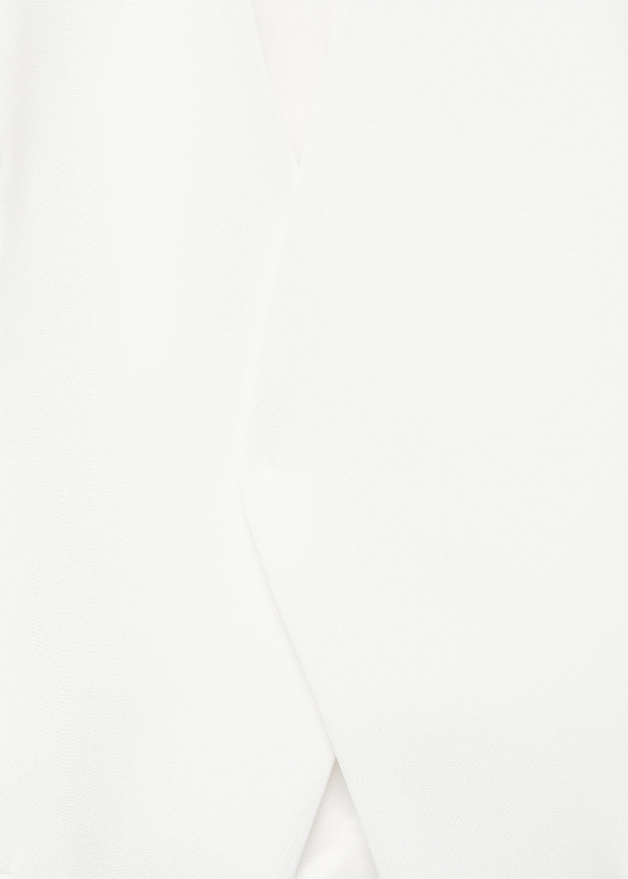 Double-breasted suit blazer - Details of the article 8, White. Ref: 17044147-00.