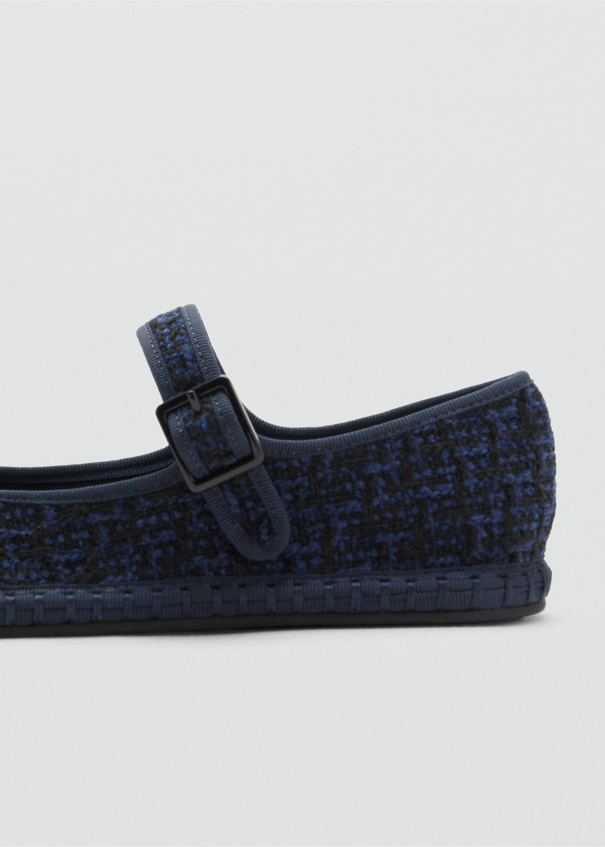 Tweed ballet flats - Details of the article 1, Black. Ref: 17044409-00.