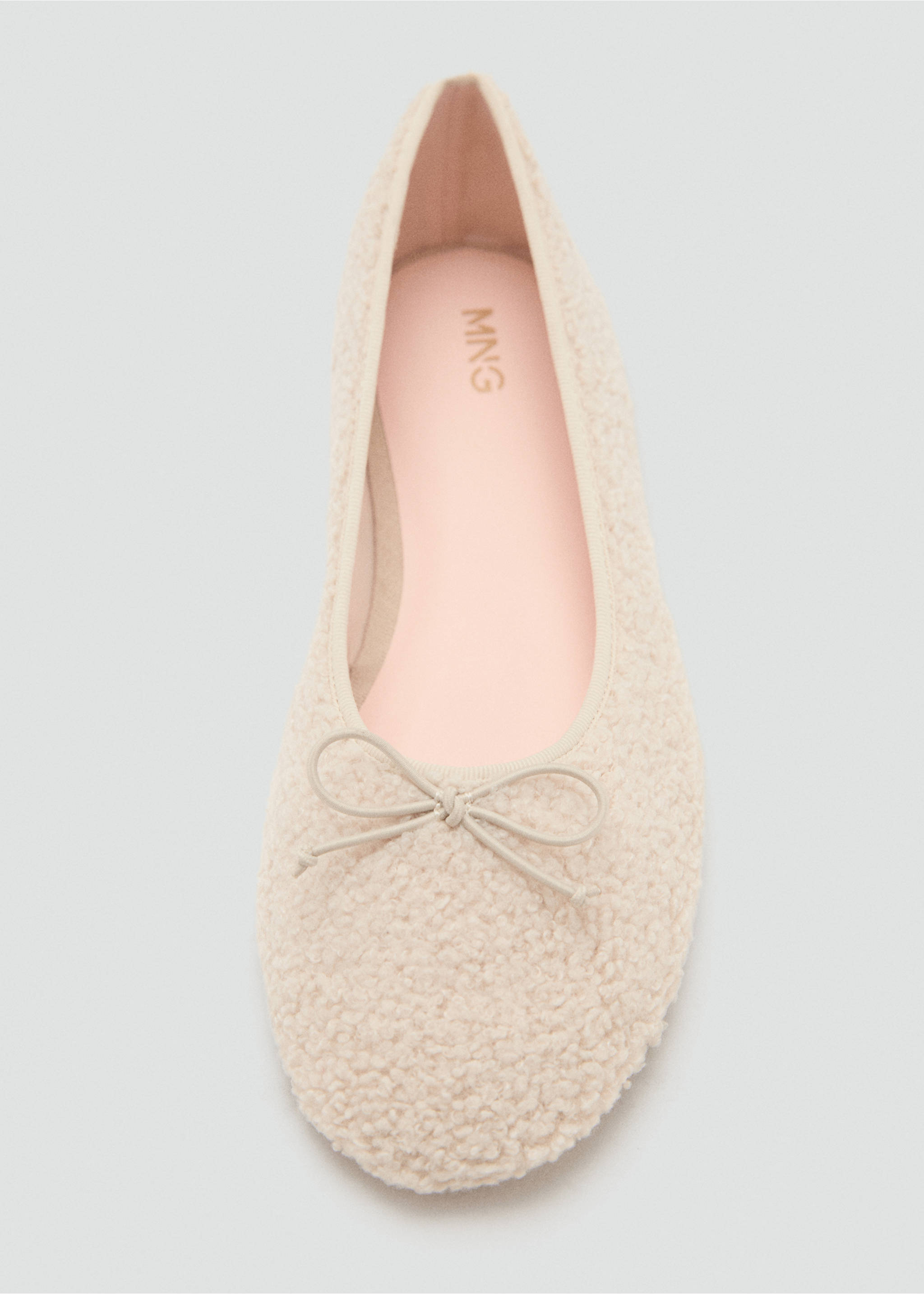 Sheepskin ballet flats - Details of the article 2, Off White. Ref: 17044412-00.