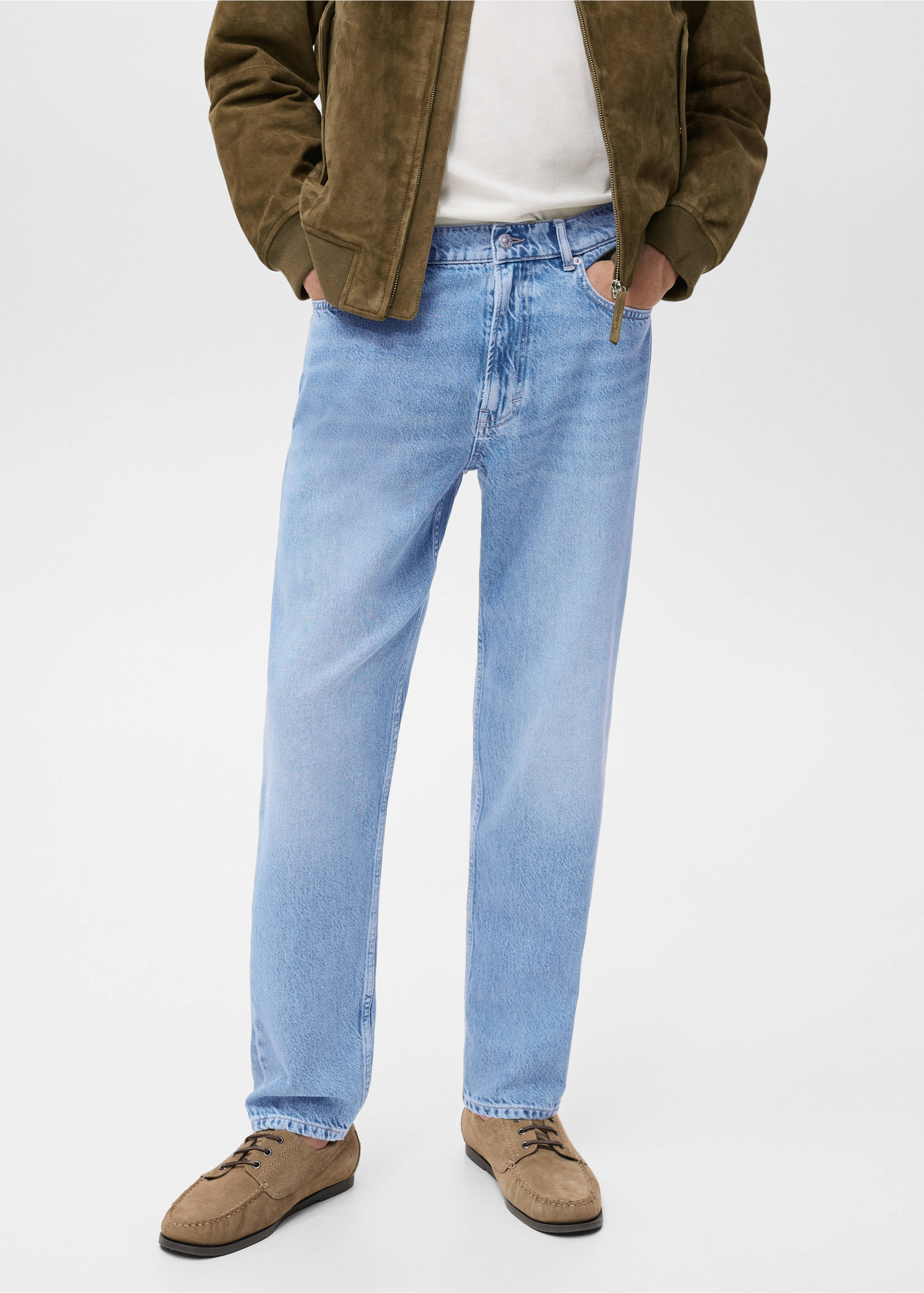 Jeans Lori tapered fit - Plano medio, Azul medio. Ref: 17044416-00.