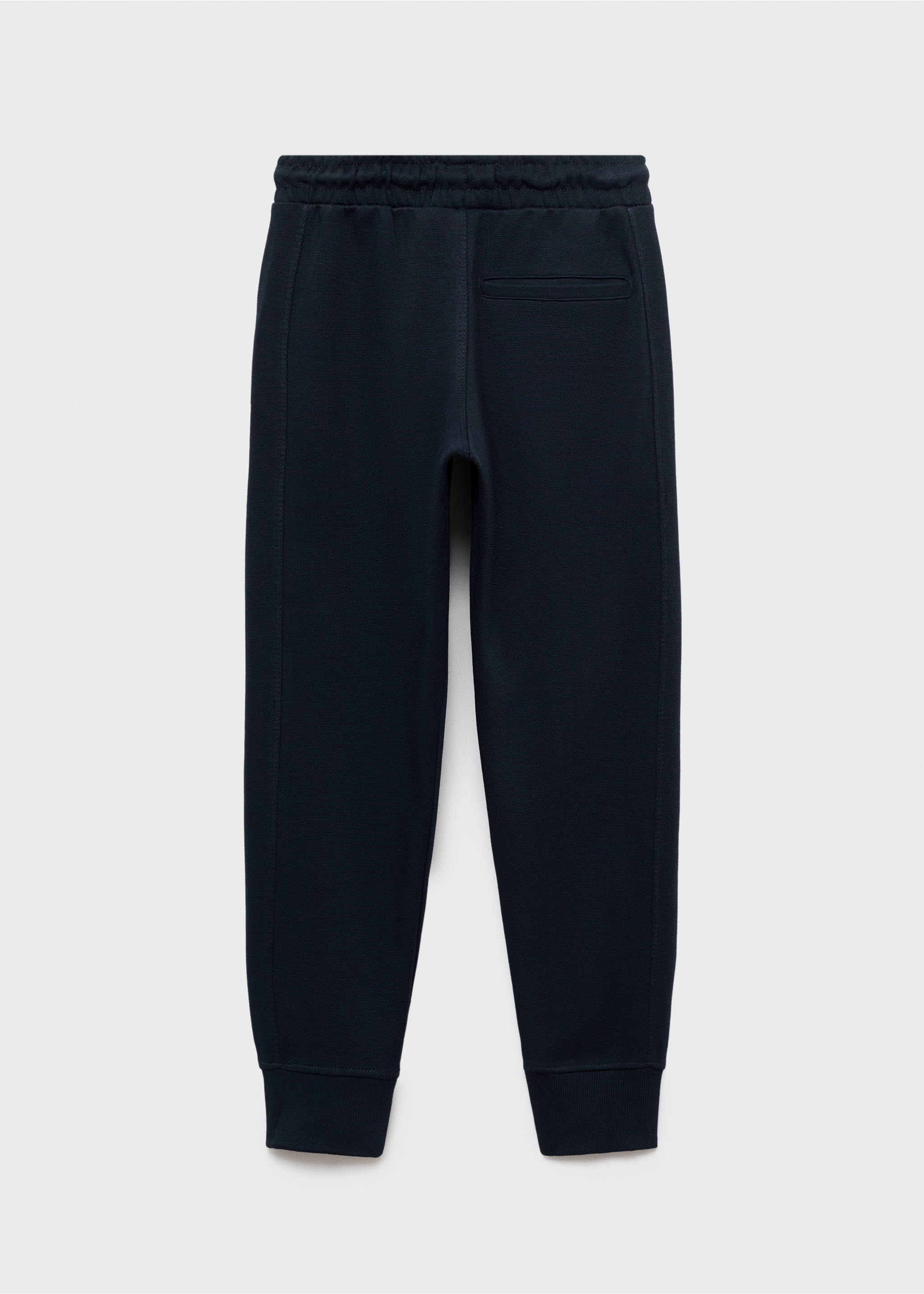 Pique jogger trousers - Reverse of the article, Navy. Ref: 17044418-00.