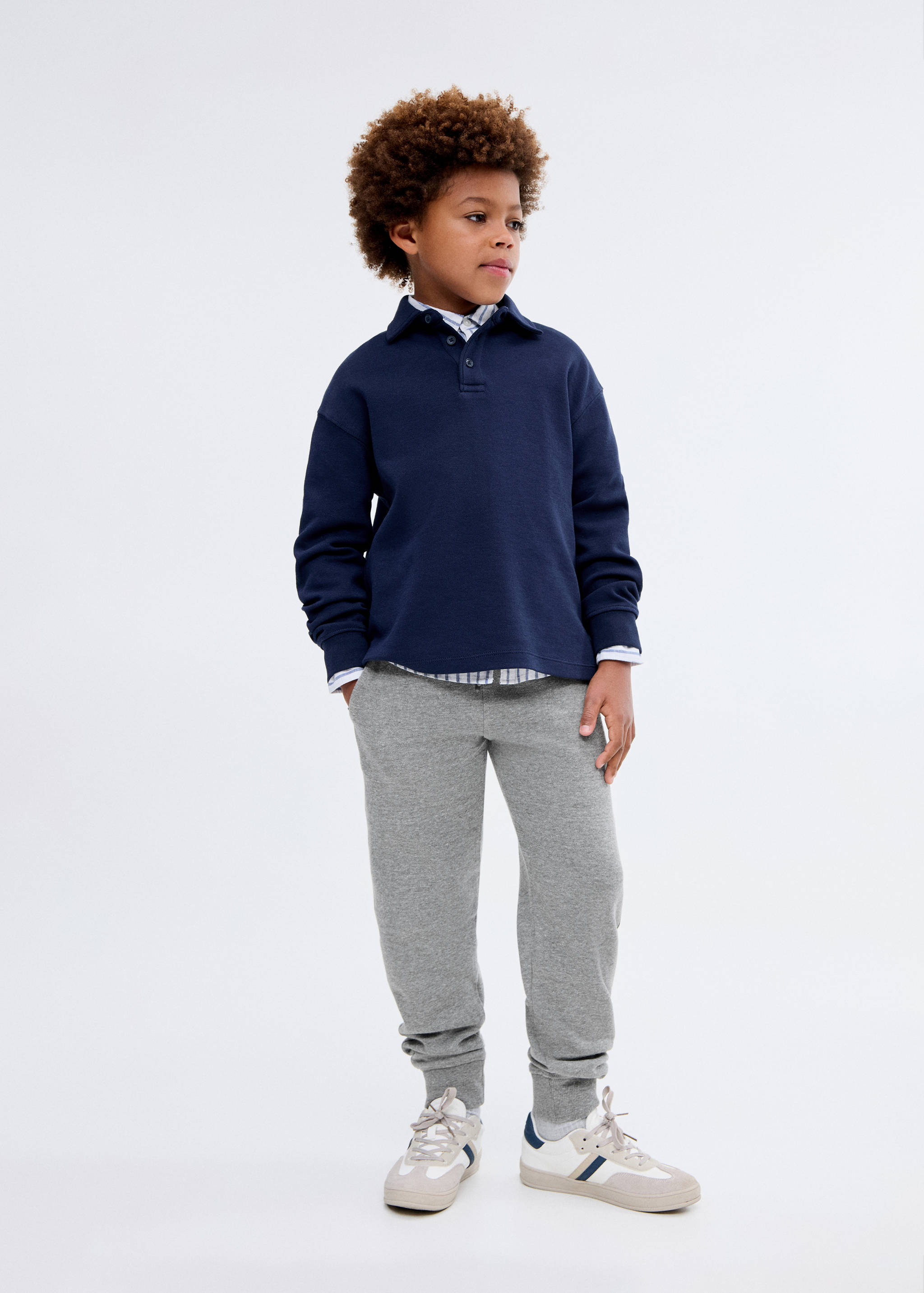Pique jogger trousers - General plane
