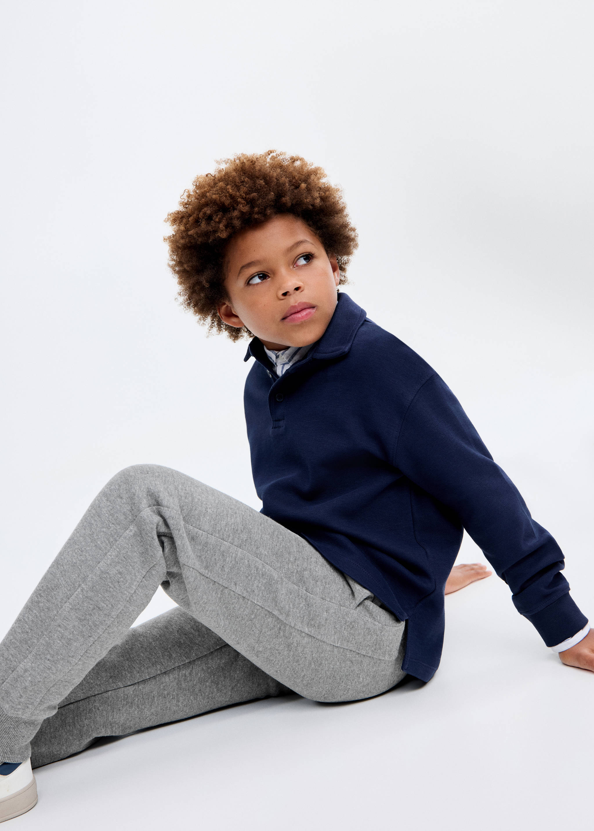 Pique jogger trousers - Medium plane