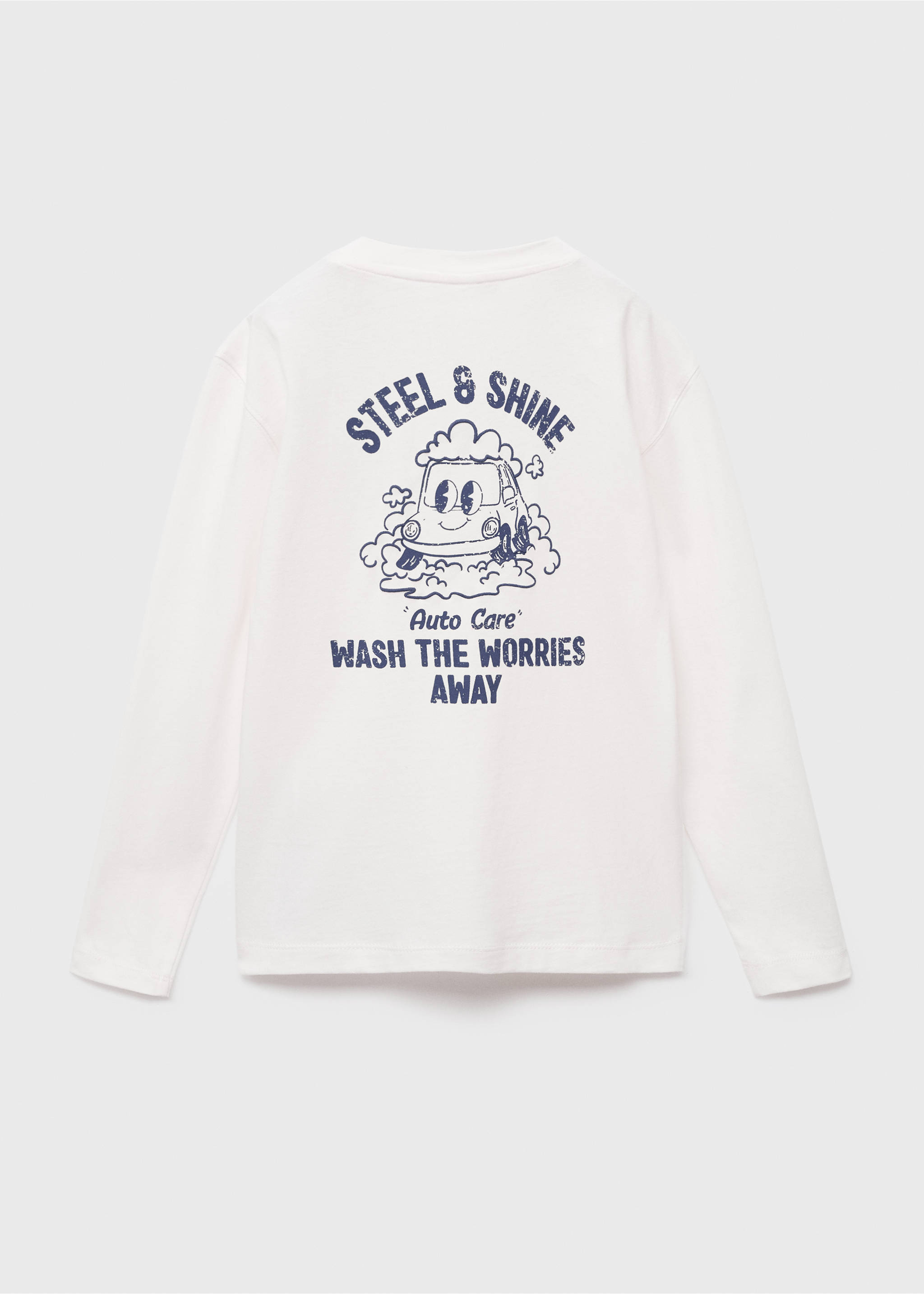 Embossed cotton t-shirt - Reverse of the article, Off White. Ref: 17044419-00.