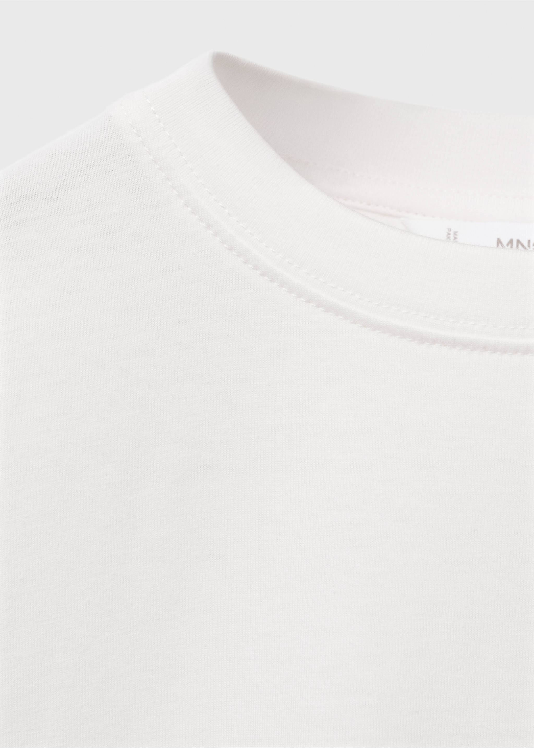 Embossed cotton t-shirt - Details of the article 8, Off White. Ref: 17044419-00.