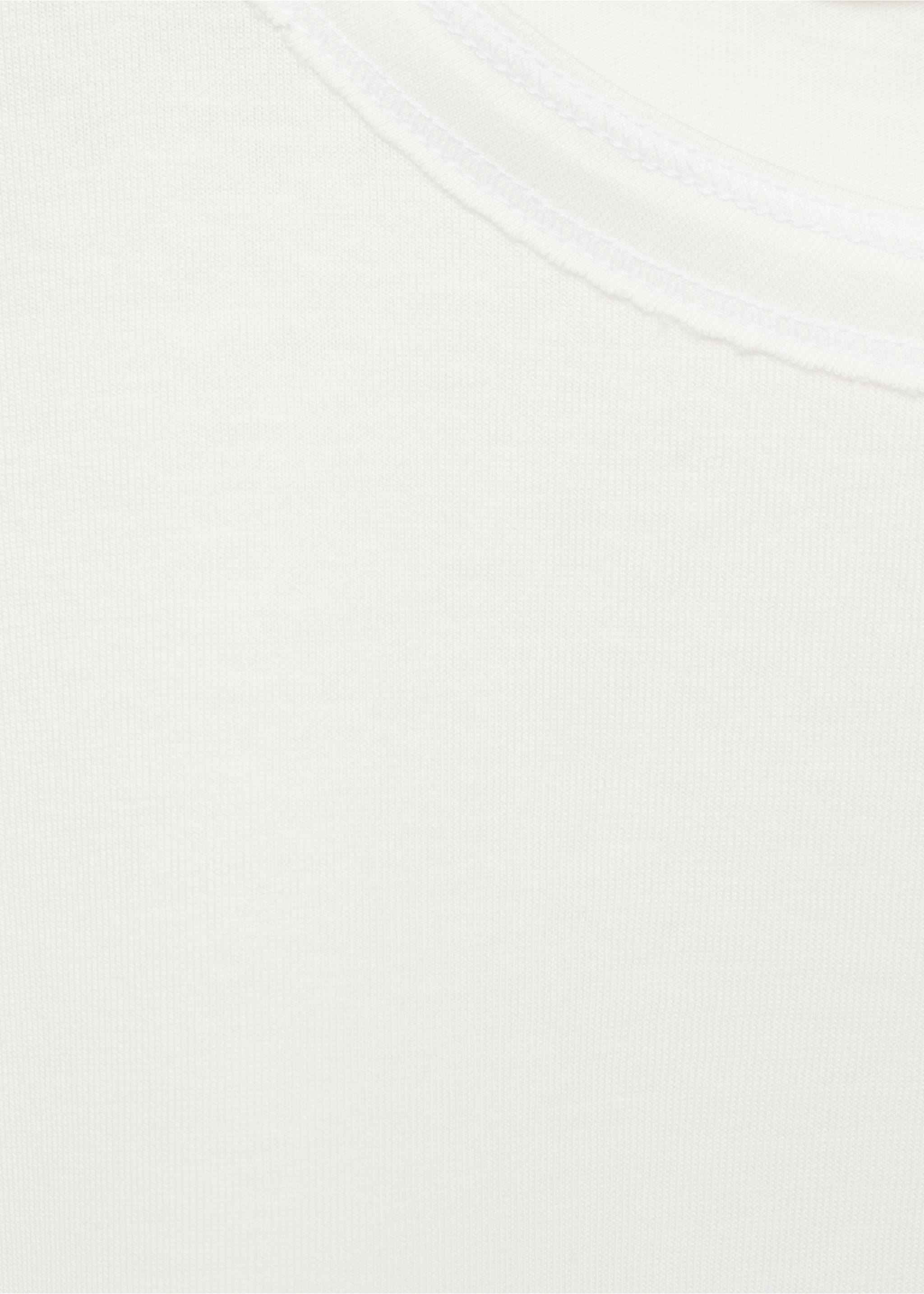 T-shirt coton uni - Détail de l'article 8, Blanc cassé. Ref: 17044420-00.