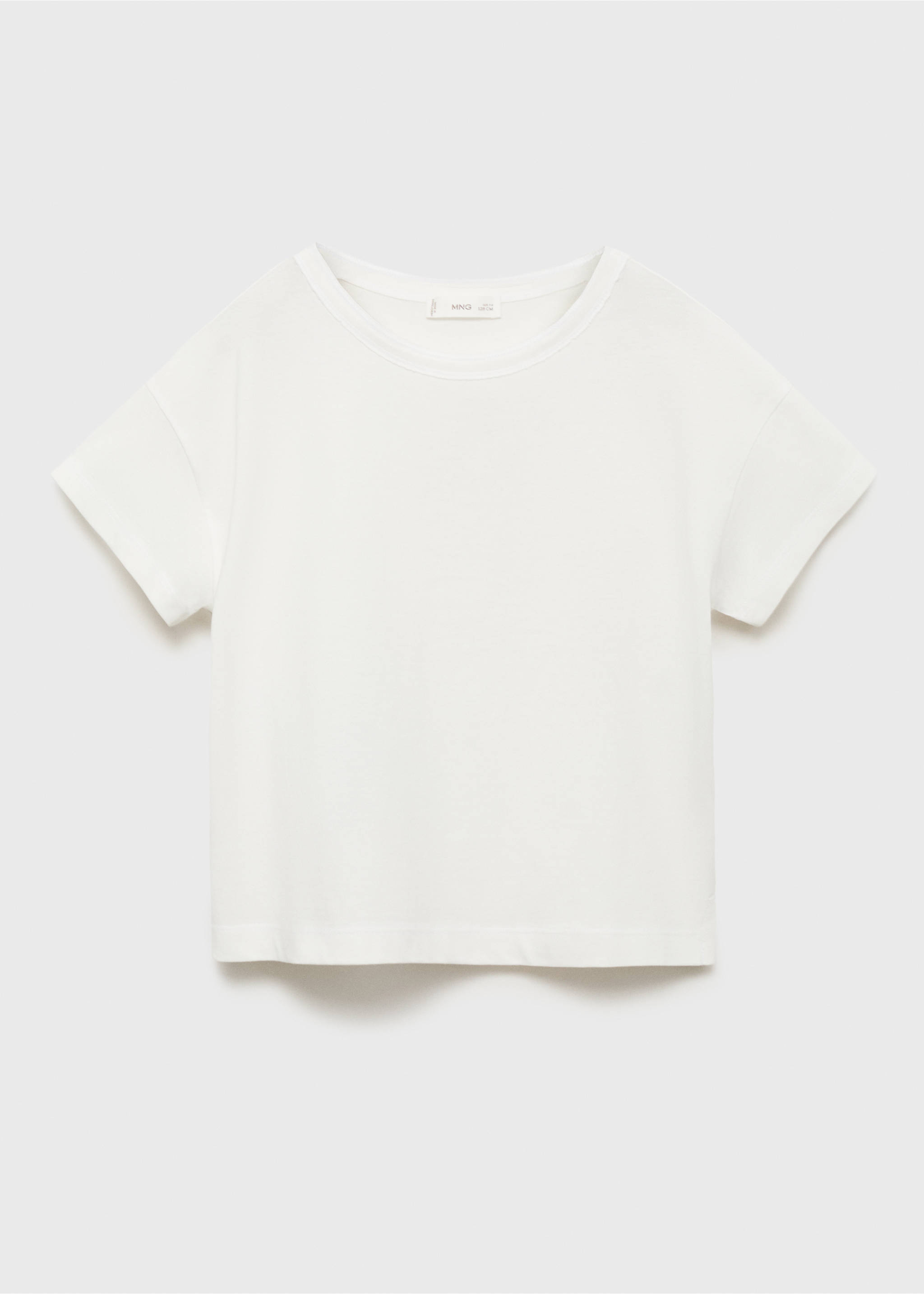 T-shirt coton uni - Article sans modèle, Blanc cassé. Ref: 17044420-00.