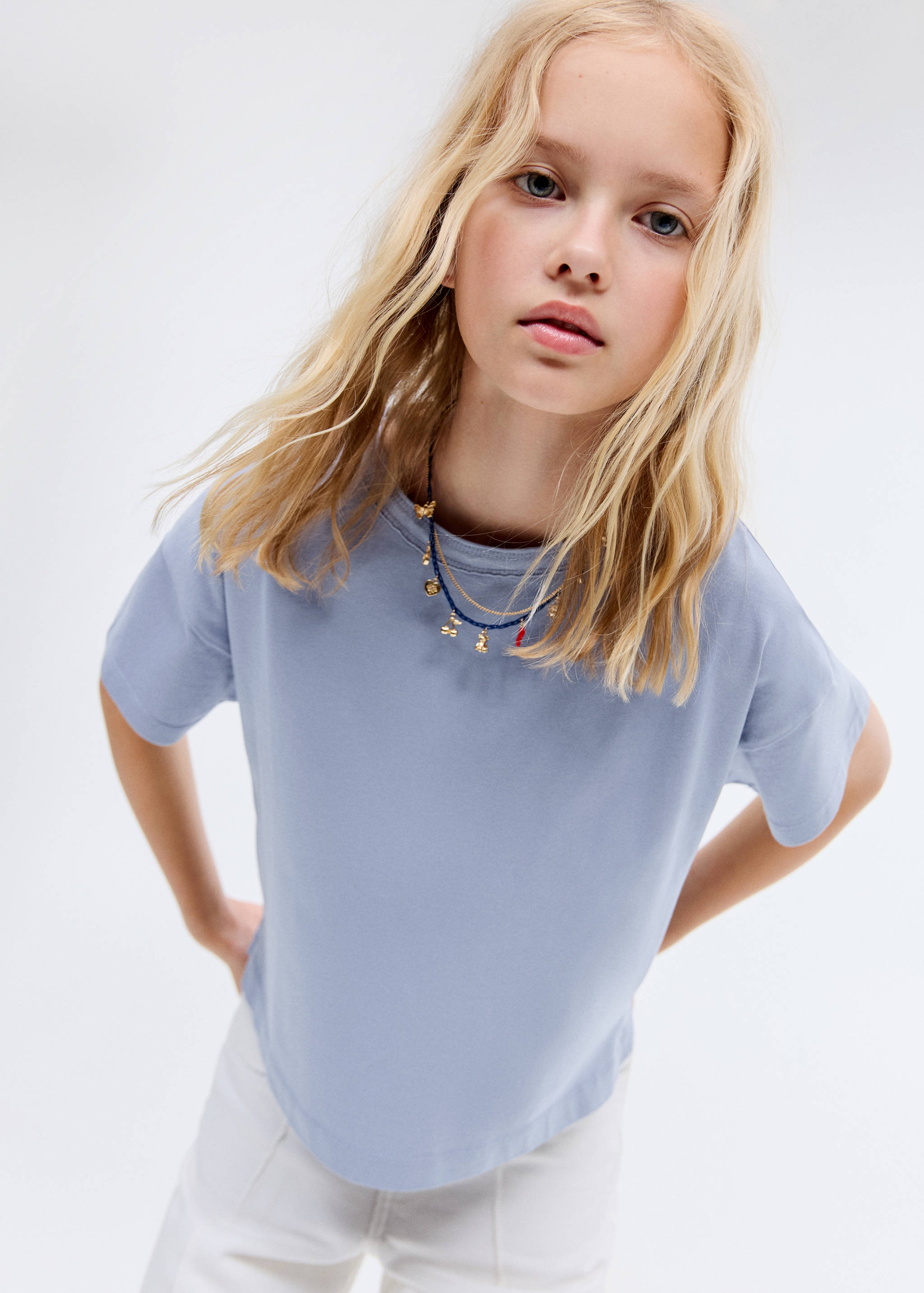 T-shirt coton uni - Plan moyen