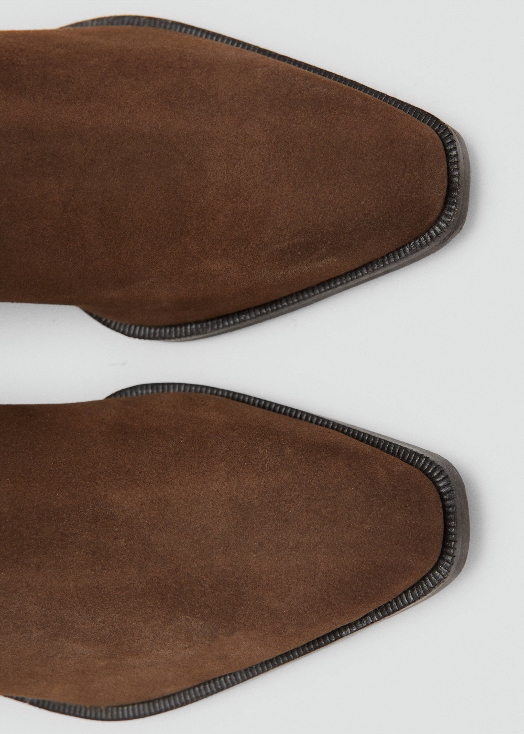 Suede leather ankle boots - Details of the article 2, Brown. Ref: 17044424-00.