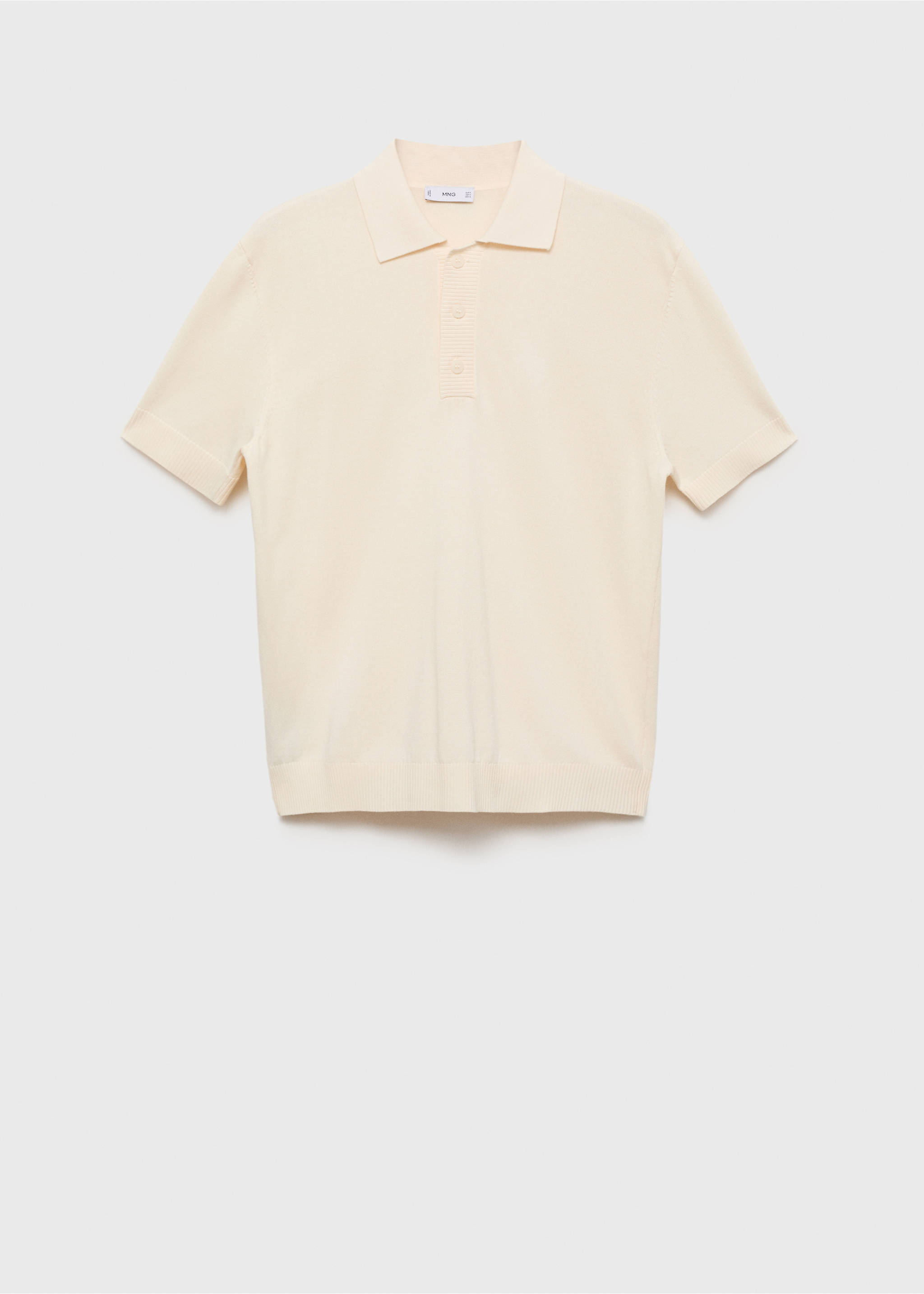 Cotton knitted polo shirt - Article without model, Off White. Ref: 17044425-00.