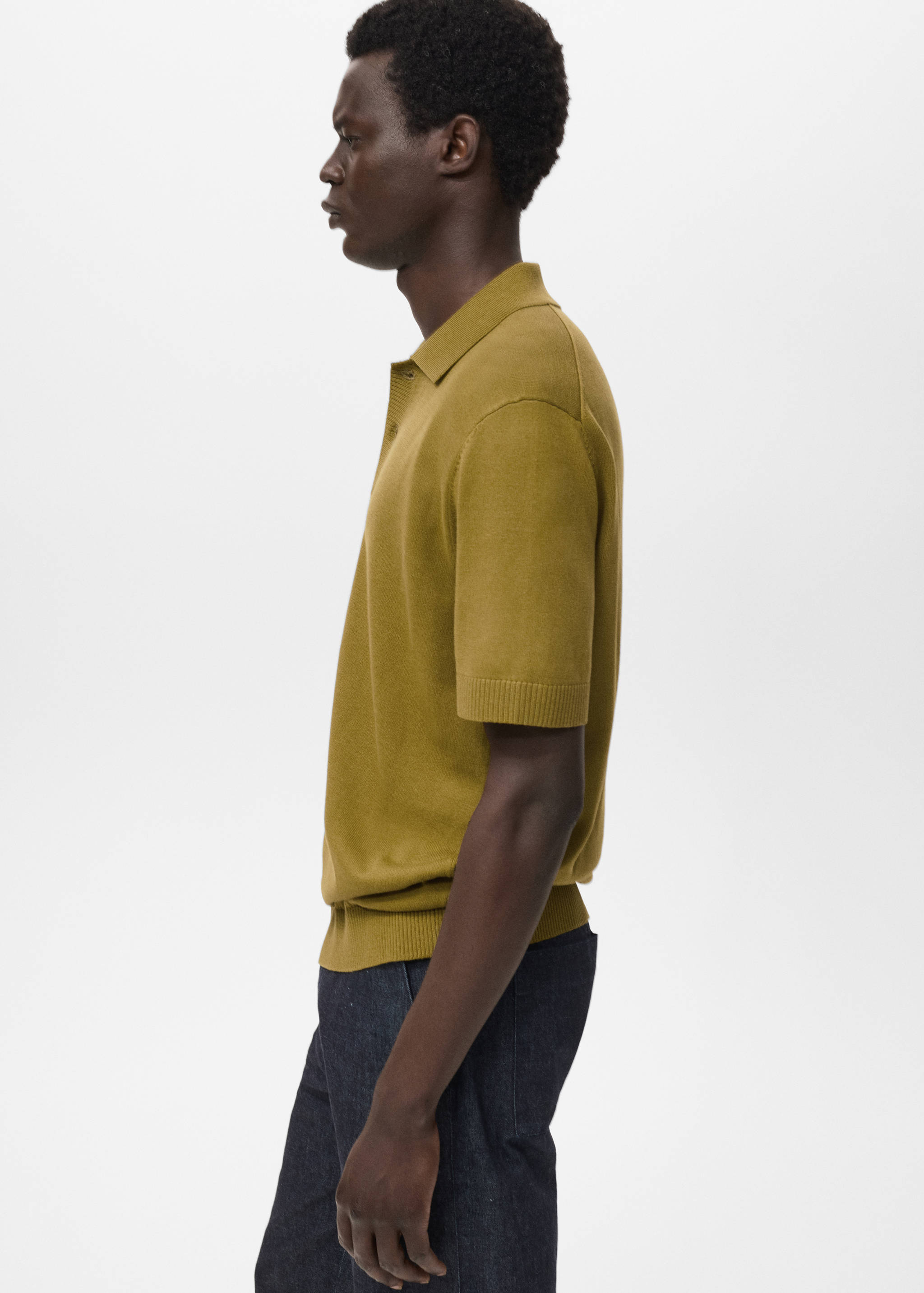 Cotton knitted polo shirt - Details of the article 2