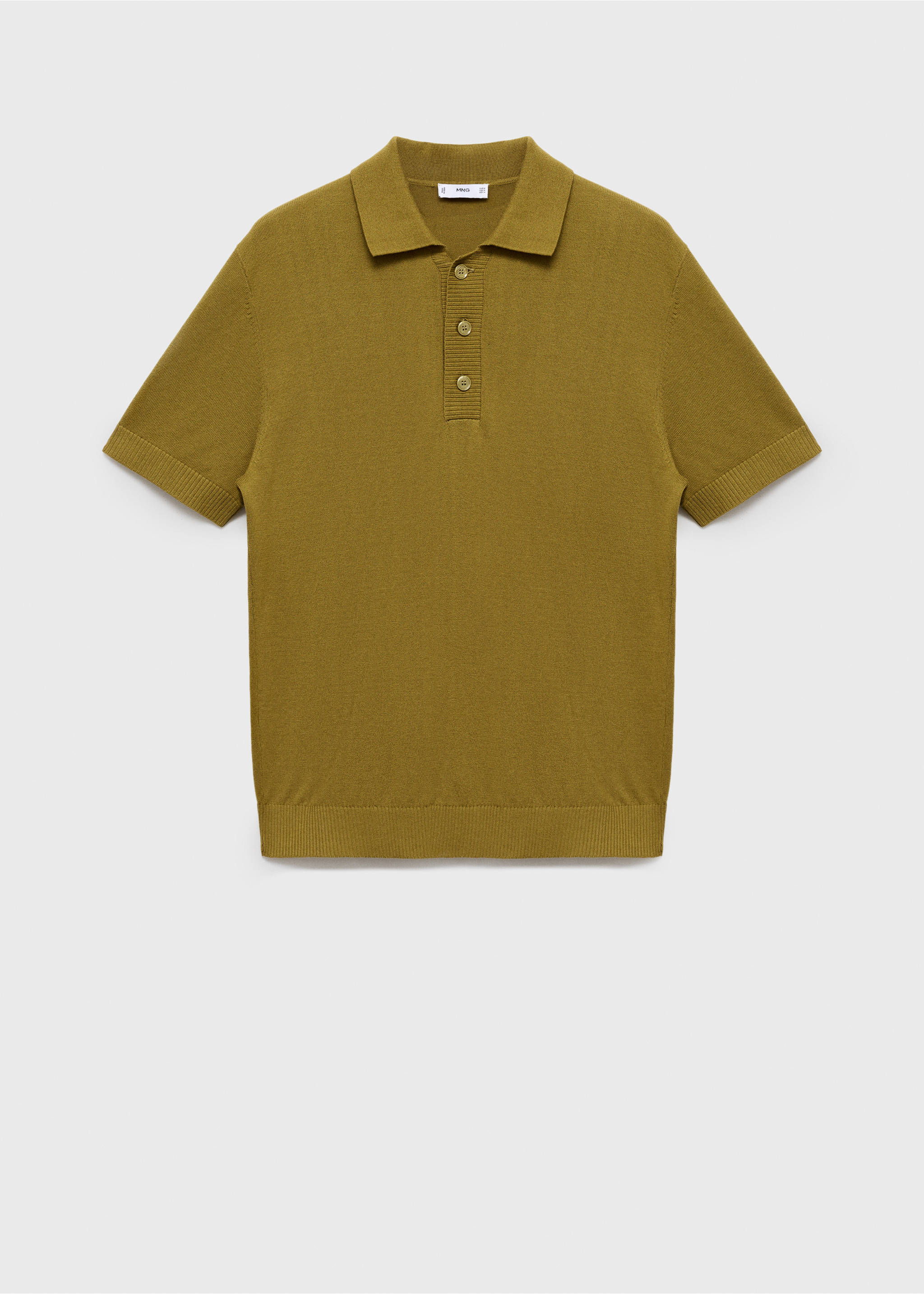 Polo maille coton - Article sans modèle, Olive. Ref: 17044425-00.