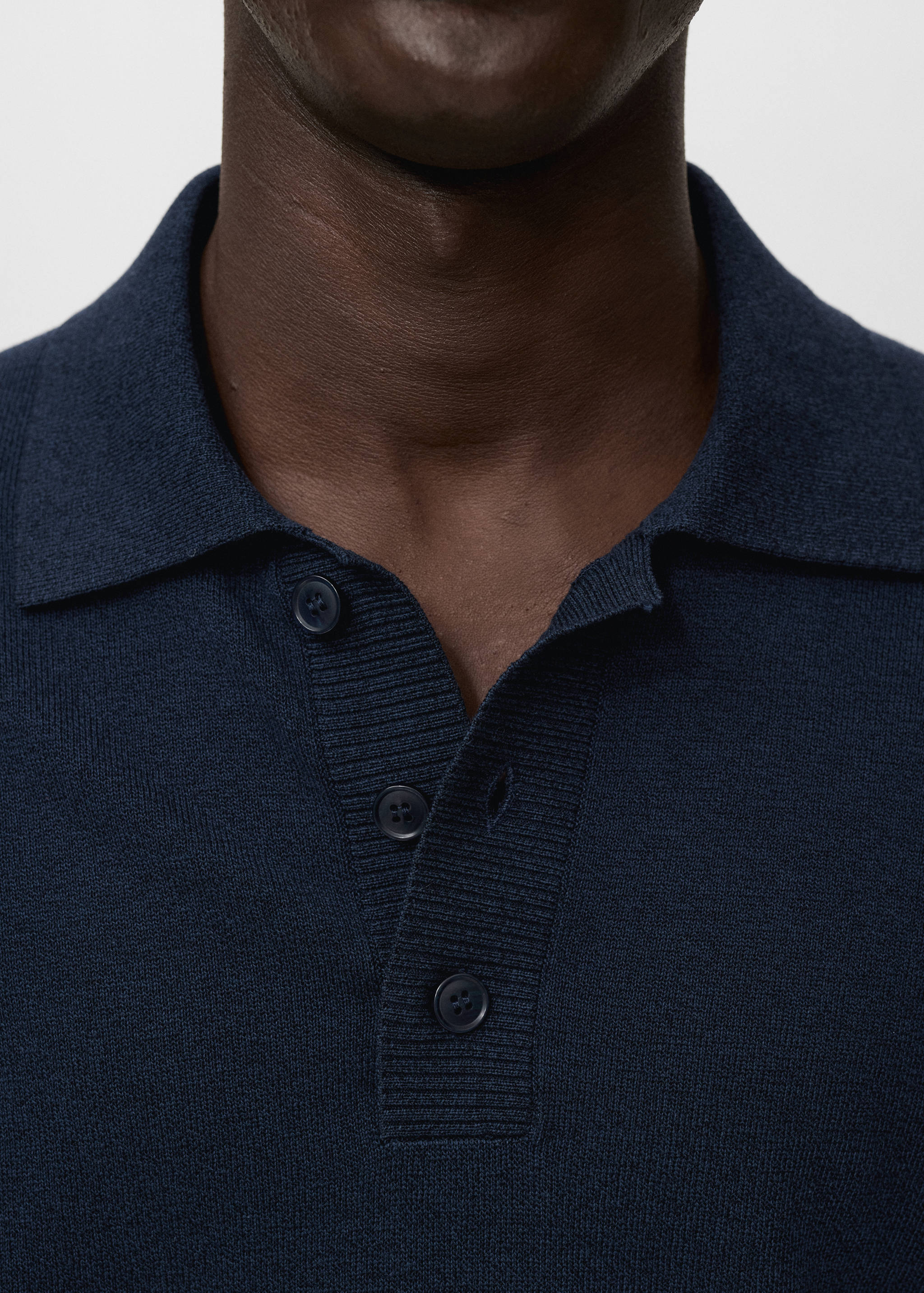 Cotton knitted polo shirt - Details of the article 6