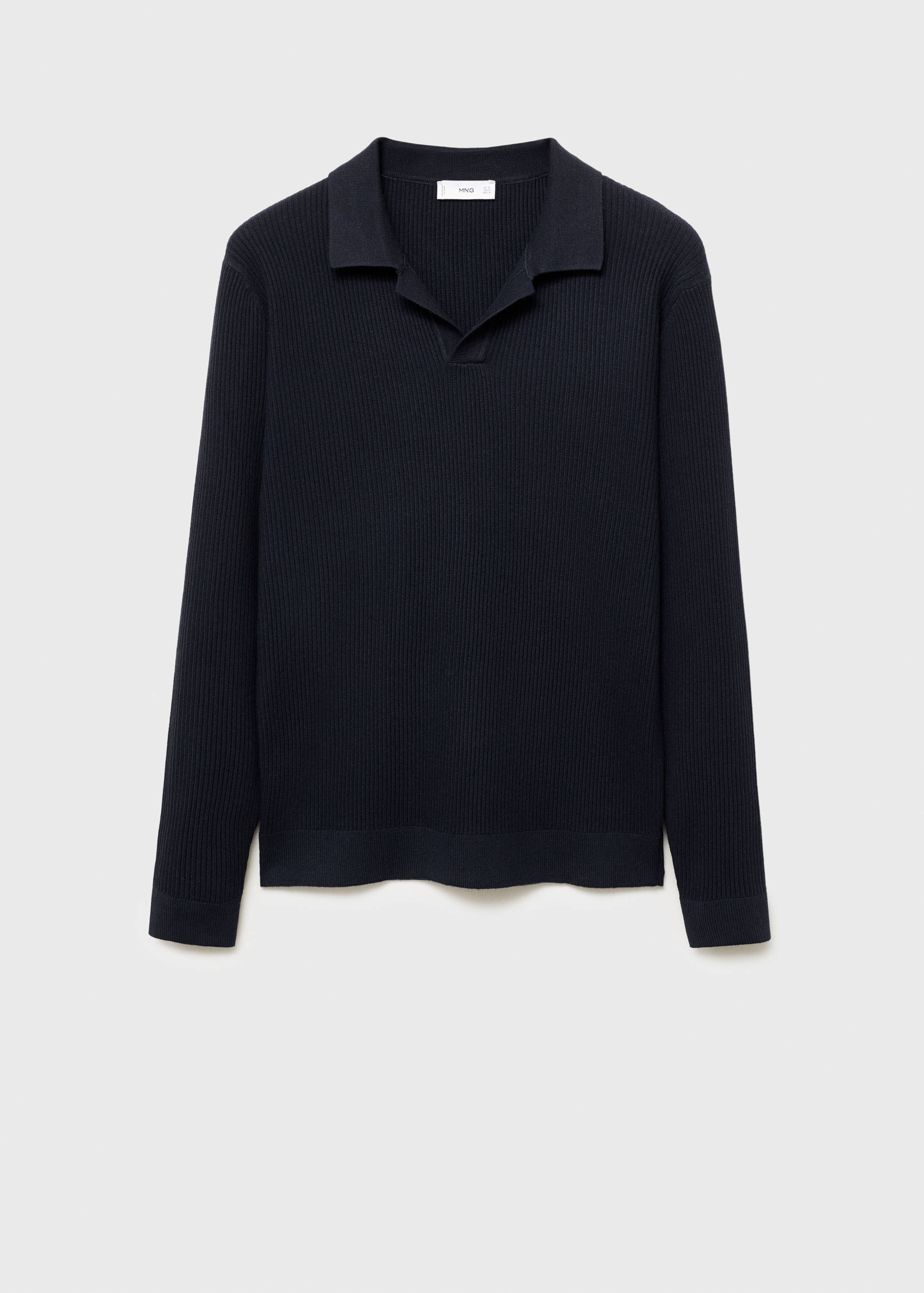 Jersey polo mezcla algodón canalé - Artículo sin modelo