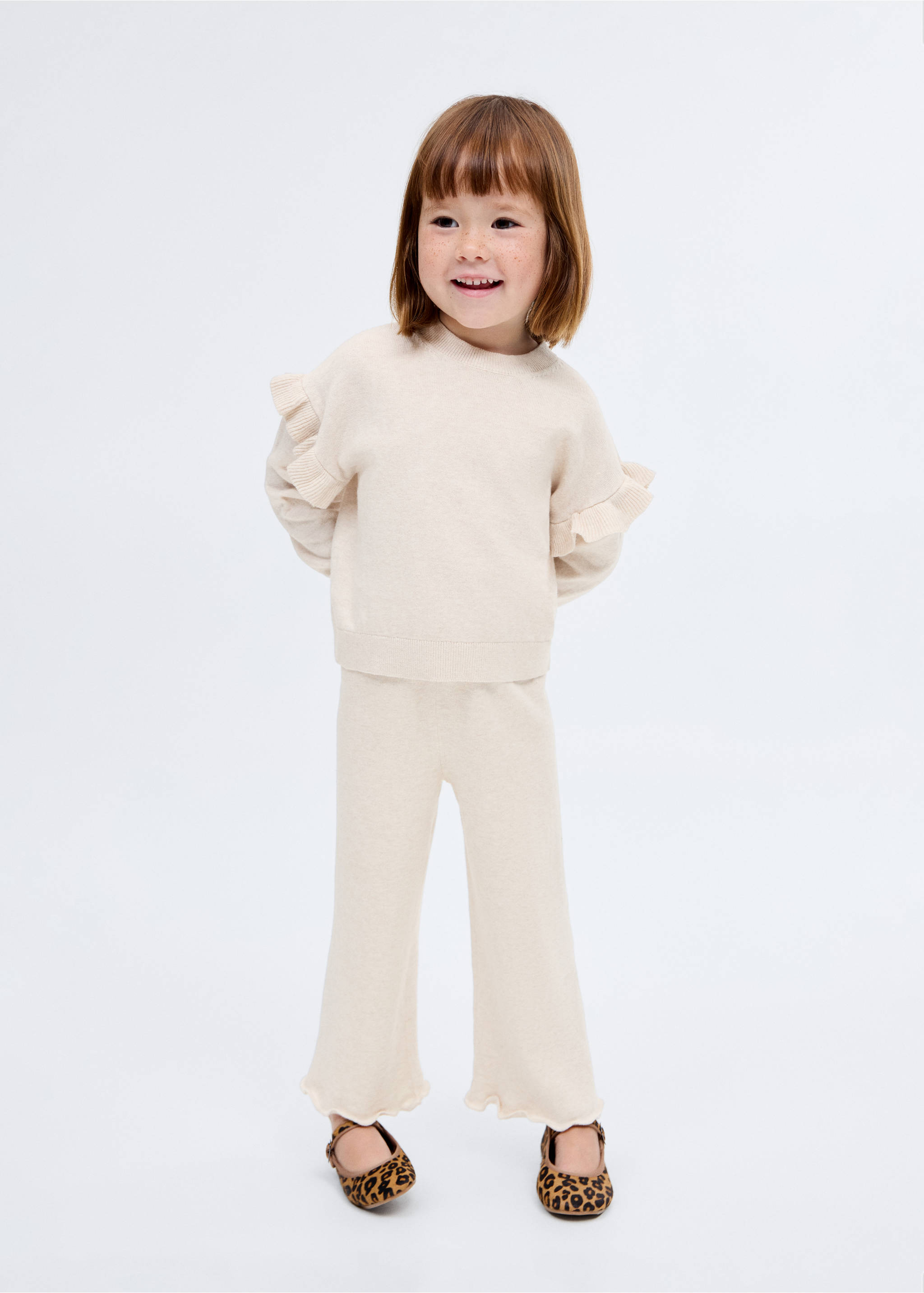 Jersey punto volantes - Plano general, Beige. Ref: 17044432-00.