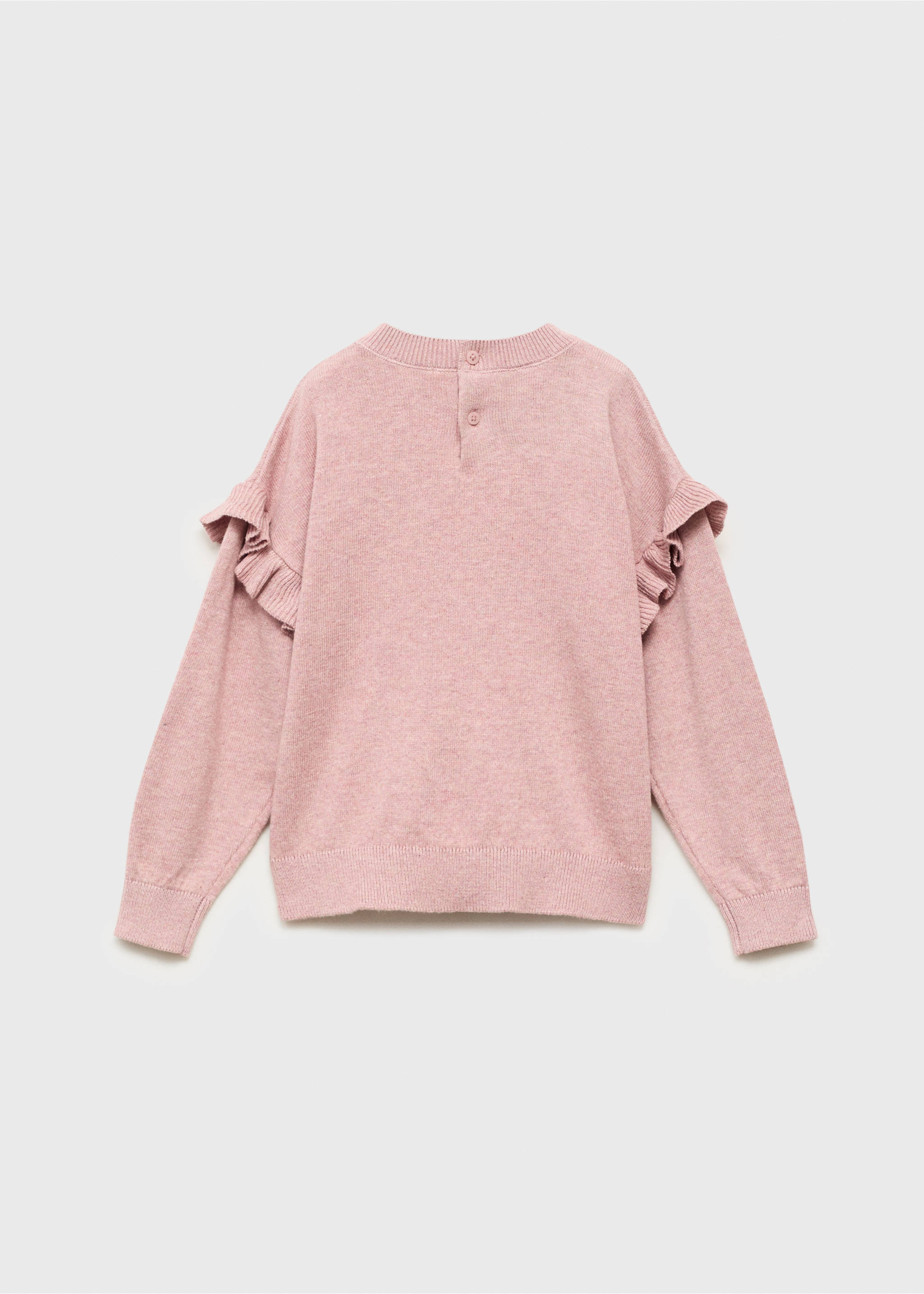 Ruffle knitted sweater - Reverse of the article, Pink. Ref: 17044432-00.