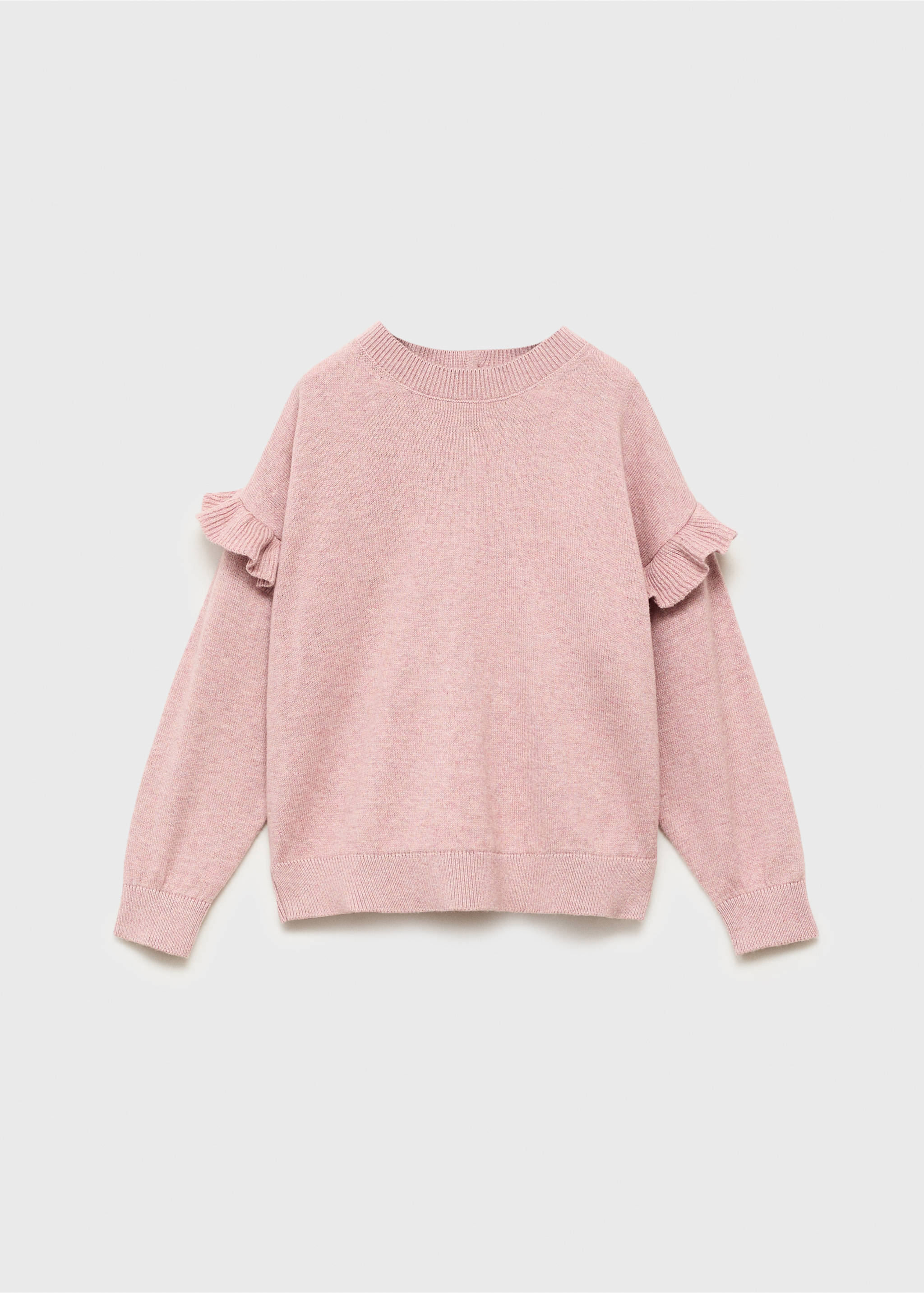 Ruffle knitted sweater - Article without model, Pink. Ref: 17044432-00.