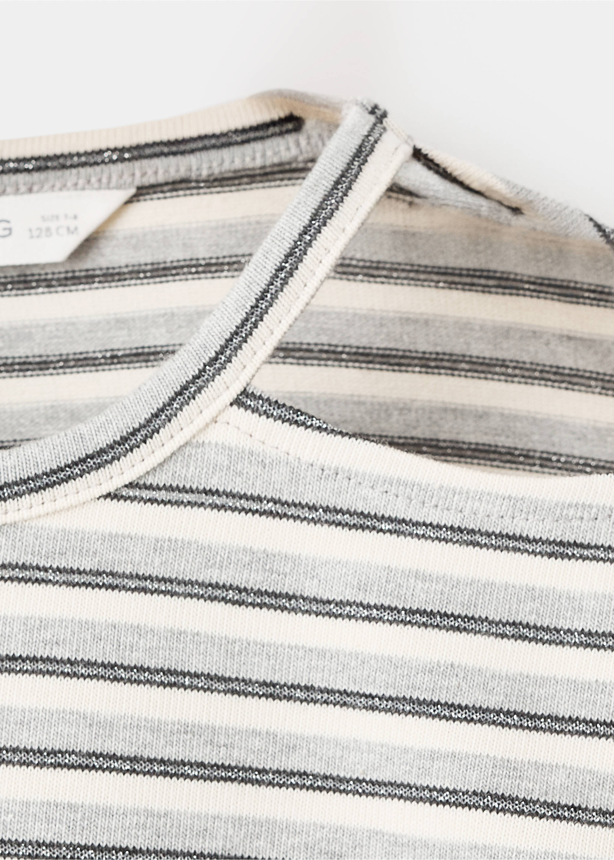 T-shirt cut-out lurex - Détail de l'article 8, Gris. Ref: 17044444-00.