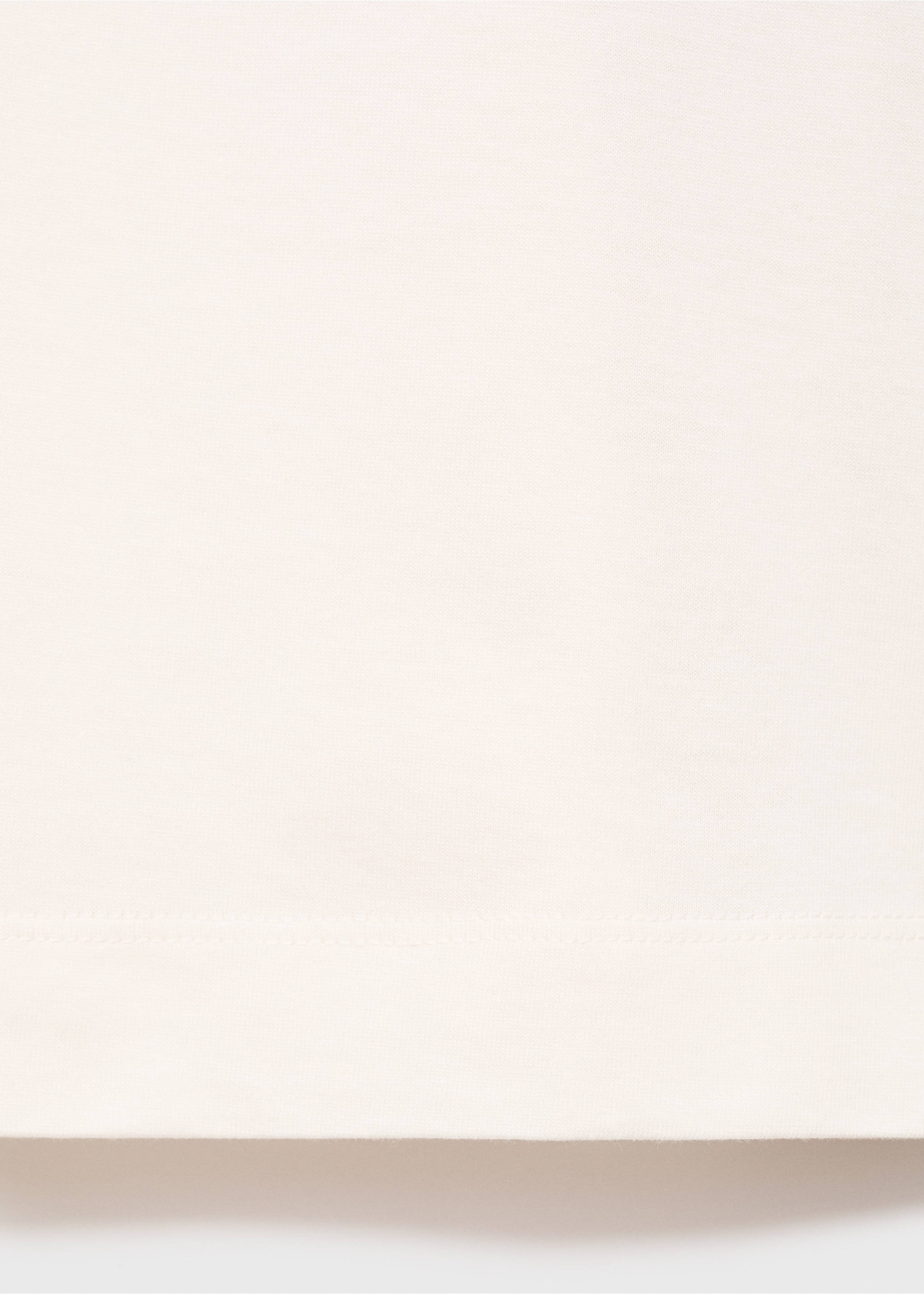 Long-sleeved pyjama t-shirt - Details of the article 0, Vanilla. Ref: 17044445-00.
